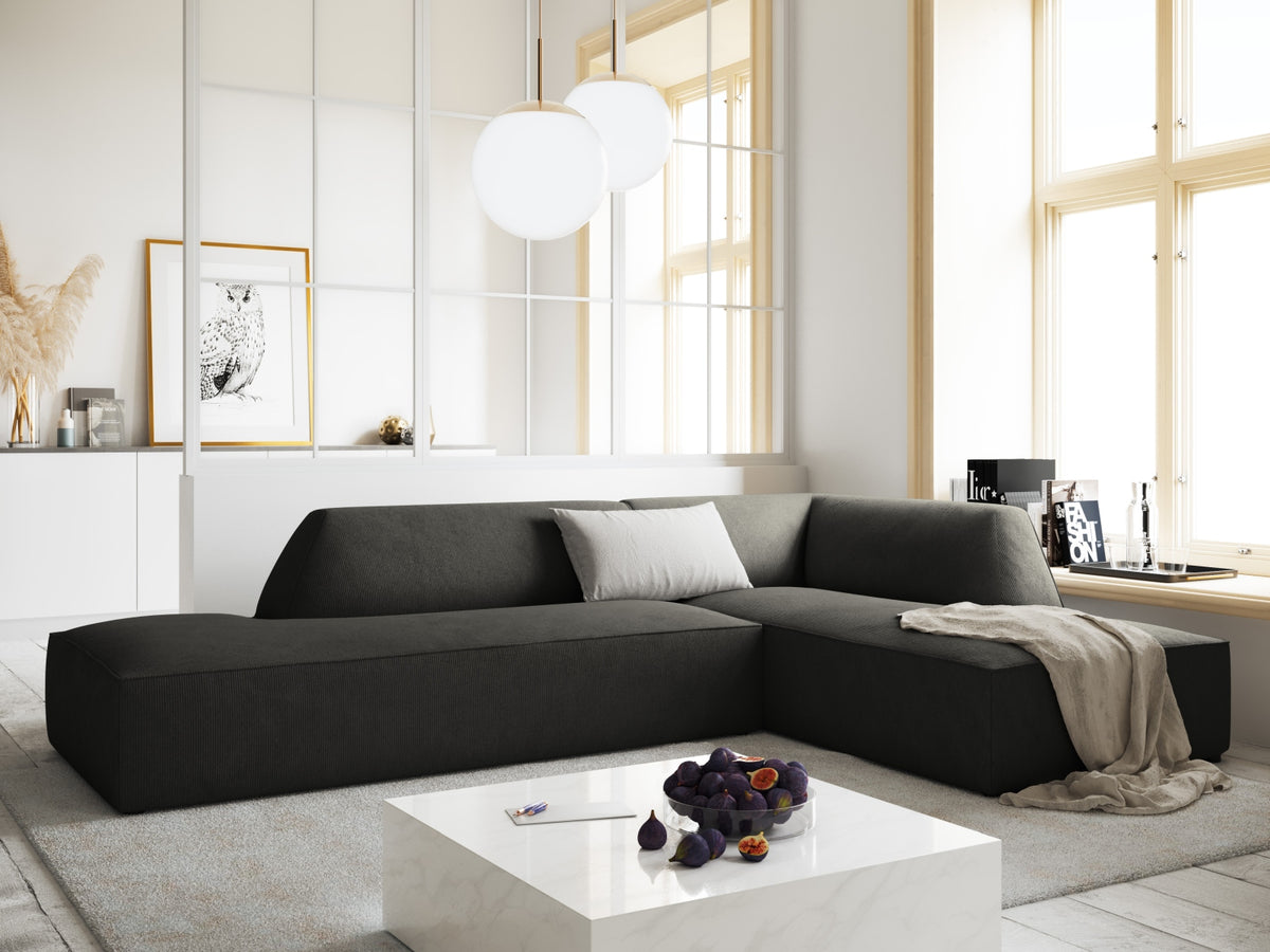 Ruby Modulares Ecksofa Open end rechts 4 Sitzer in Dark Grey-Scala präsentiert im Onlineshop von KAQTU Design AG. L-Sofa rechts ist von Micadoni