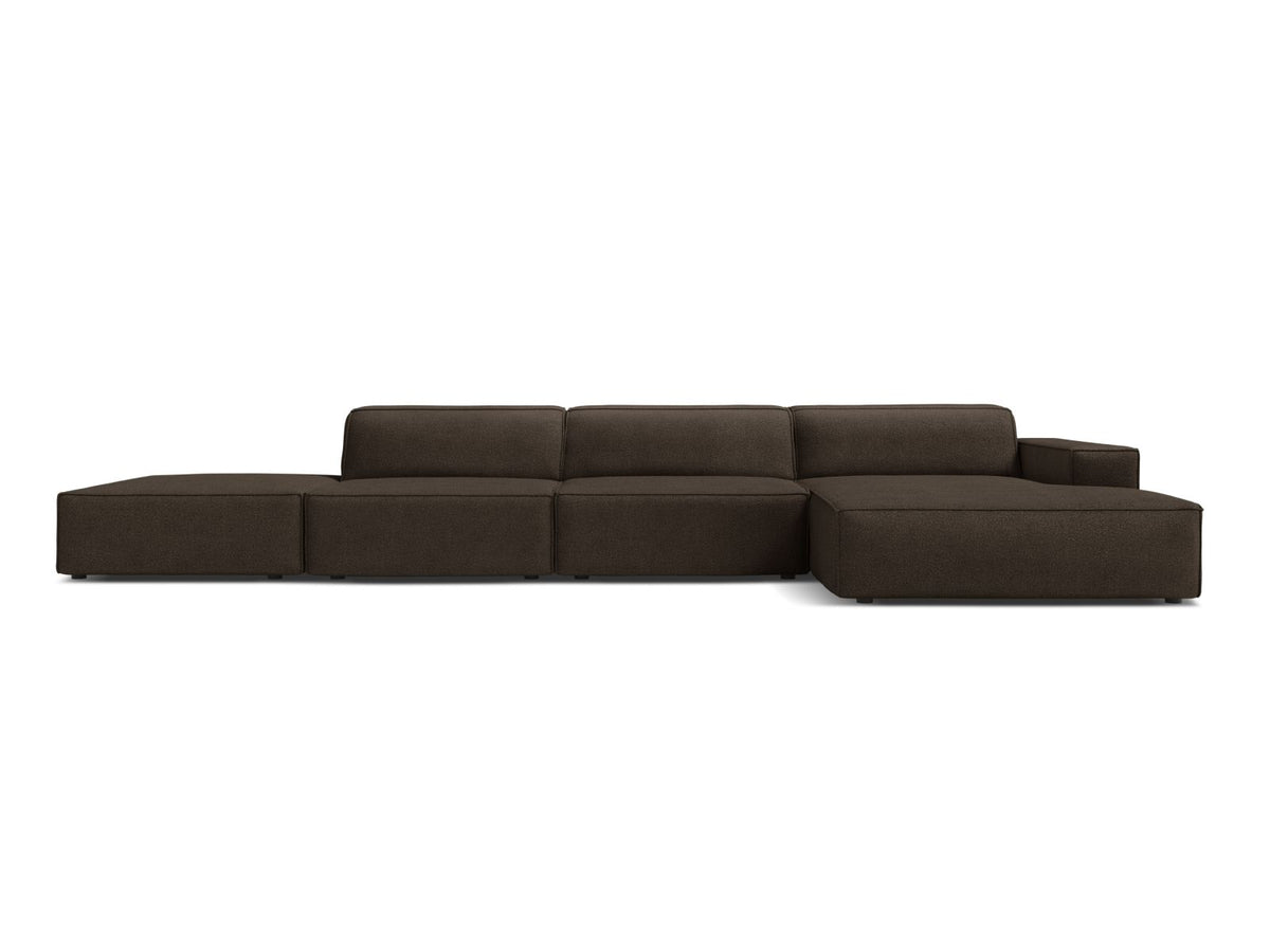 Jodie Boucle modulares Ecksofa rechts 5 Sitzer in Brown-Baloo präsentiert im Onlineshop von KAQTU Design AG. Ecksofa rechts ist von Micadoni