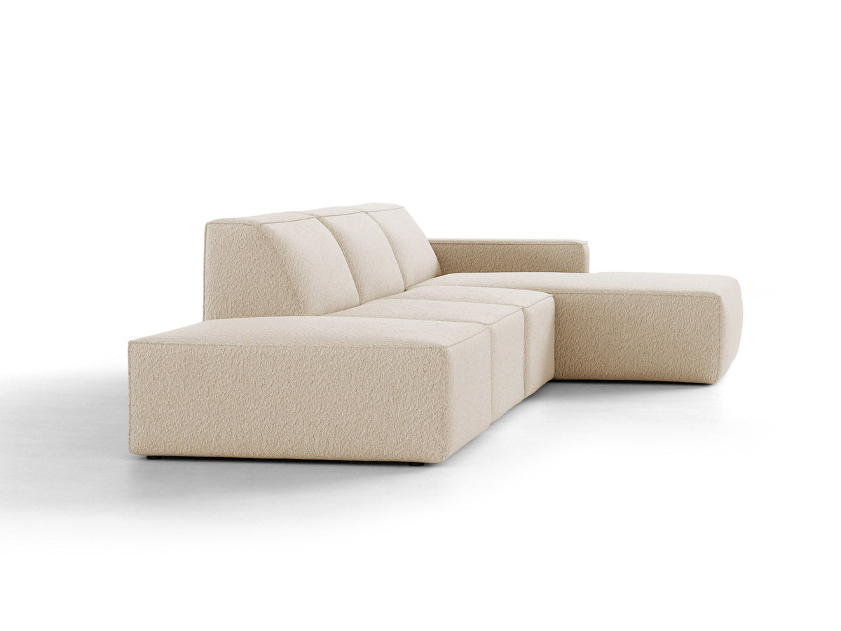 Jodie Boucle modulares Ecksofa rechts 5 Sitzer in Beige-Baloo präsentiert im Onlineshop von KAQTU Design AG. L-Sofa rechts ist von Micadoni
