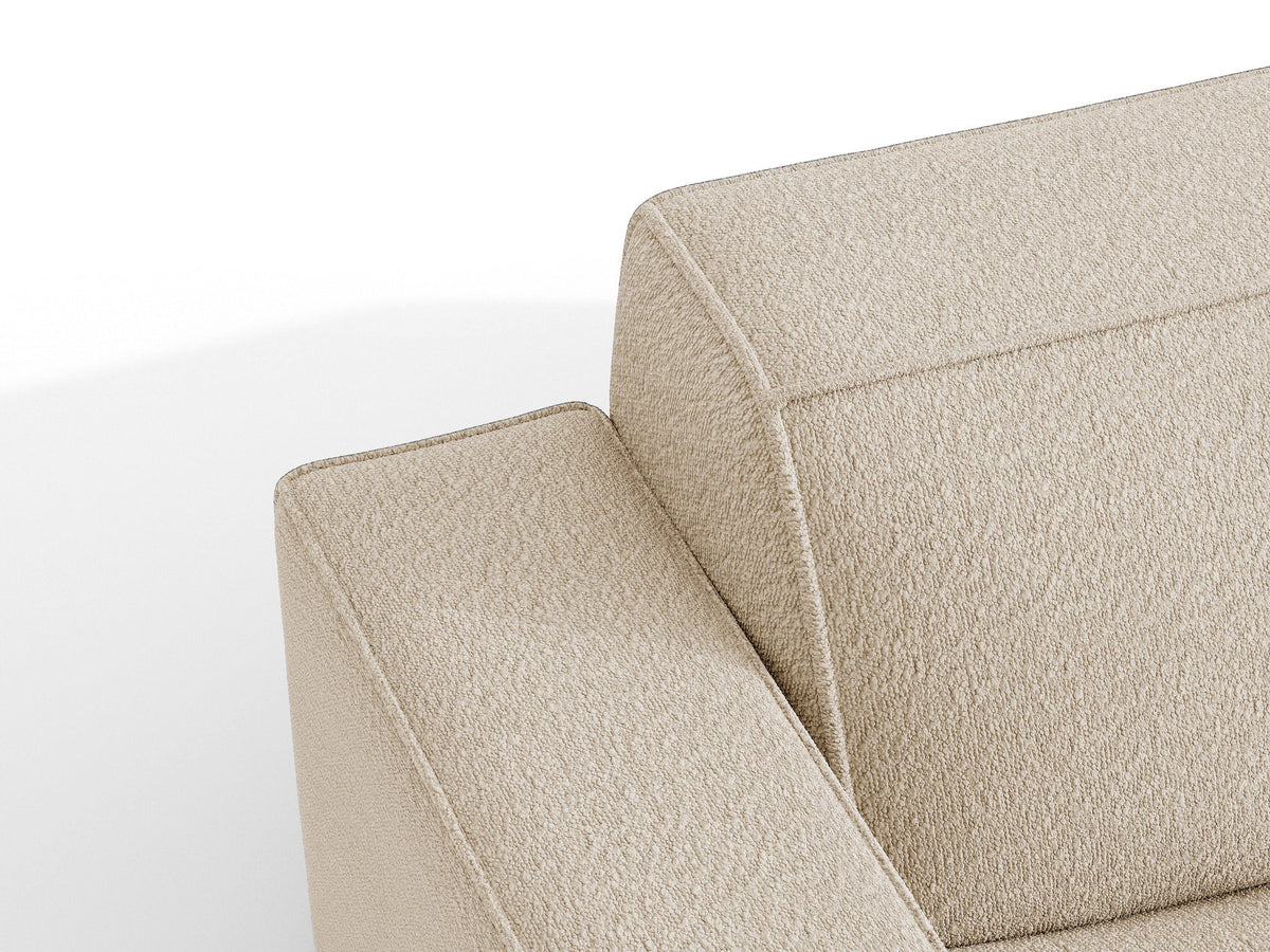Jodie Boucle modulares Ecksofa rechts 5 Sitzer in Beige-Baloo präsentiert im Onlineshop von KAQTU Design AG. L-Sofa rechts ist von Micadoni
