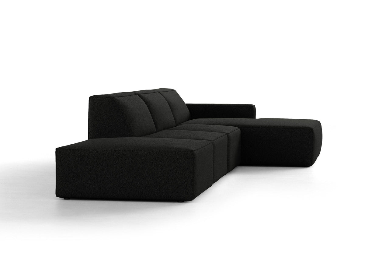 Jodie Boucle modulares Ecksofa rechts 5 Sitzer in Black-Baloo präsentiert im Onlineshop von KAQTU Design AG. L-Sofa rechts ist von Micadoni