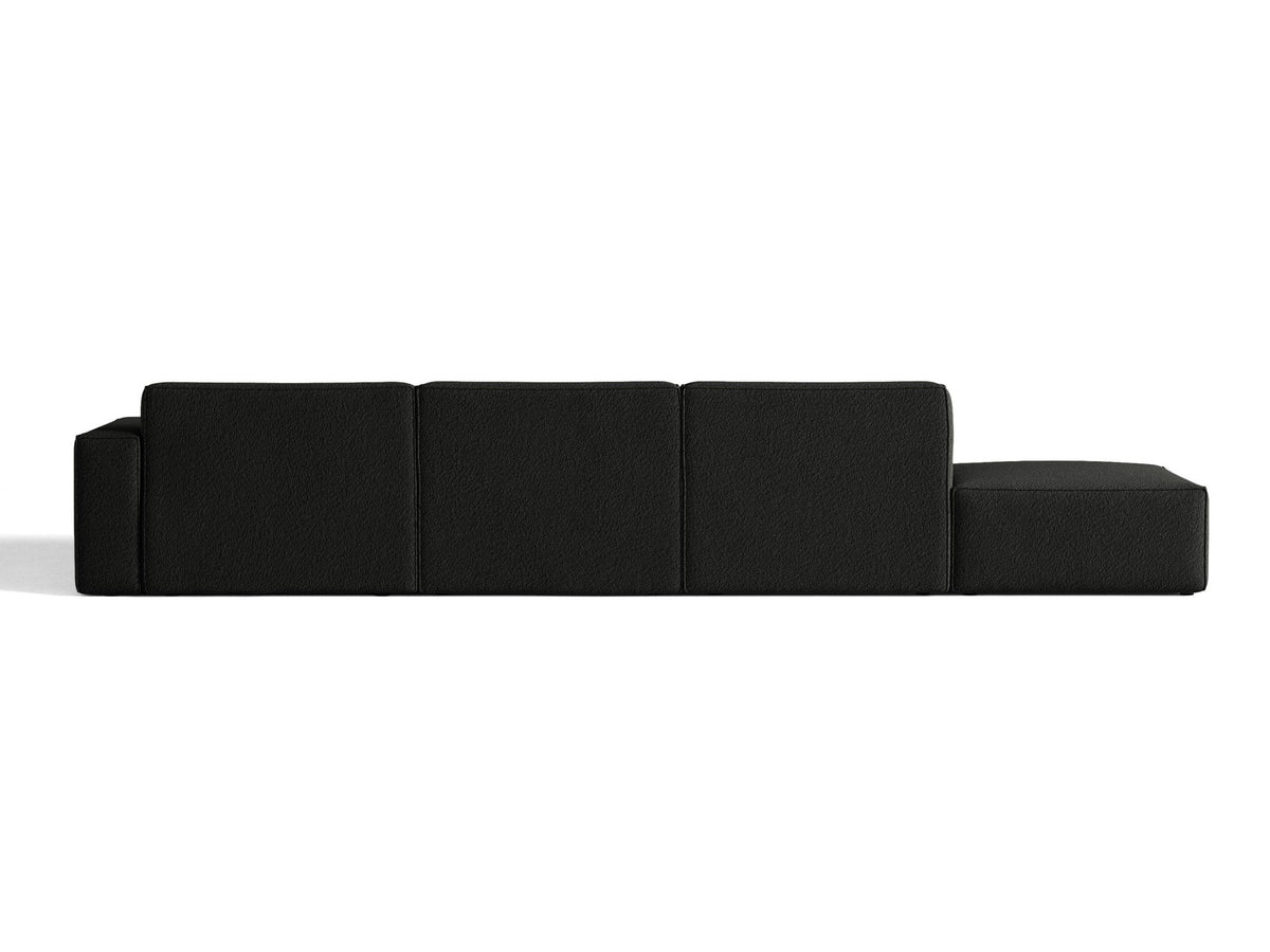 Jodie Boucle modulares Ecksofa rechts 5 Sitzer in Black-Baloo präsentiert im Onlineshop von KAQTU Design AG. L-Sofa rechts ist von Micadoni