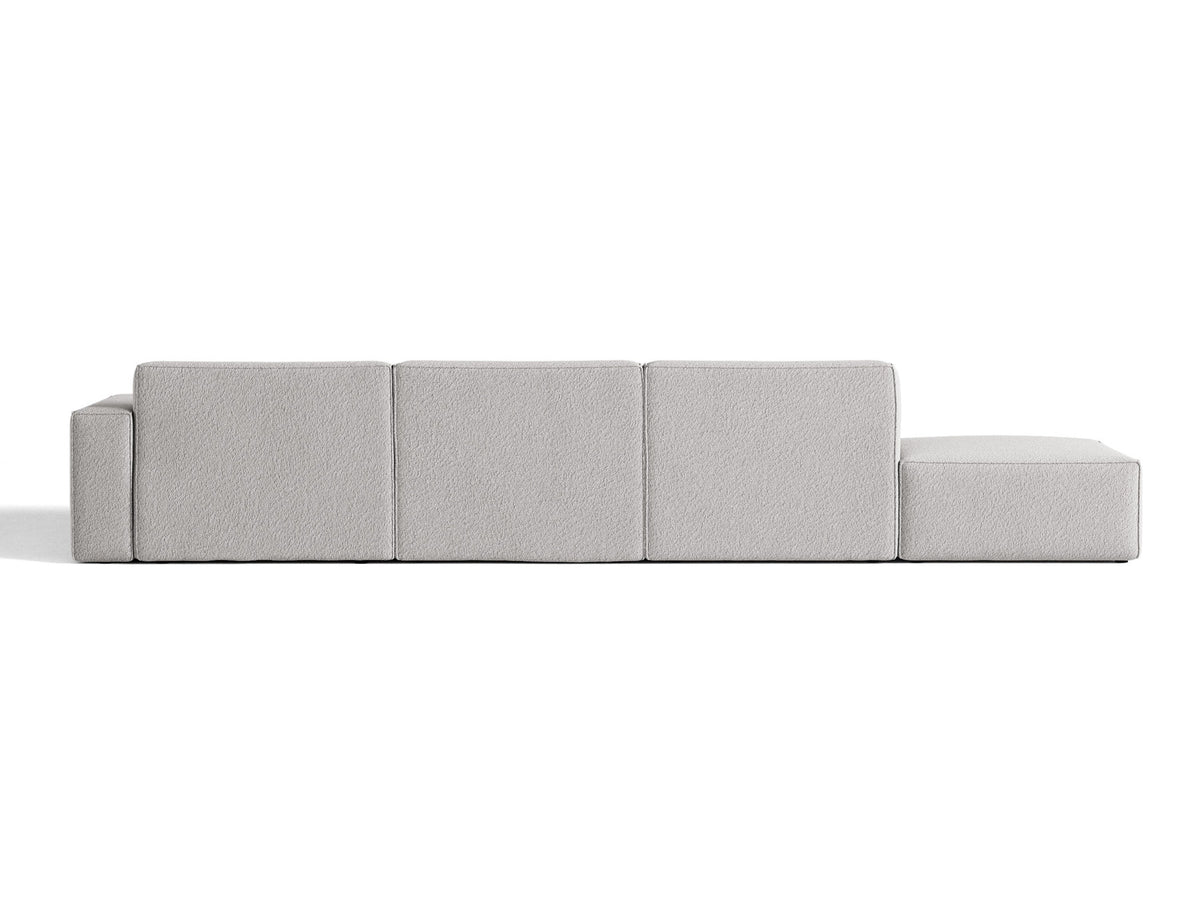 Jodie Boucle modulares Ecksofa rechts 5 Sitzer in Light Grey-Baloo präsentiert im Onlineshop von KAQTU Design AG. L-Sofa rechts ist von Micadoni