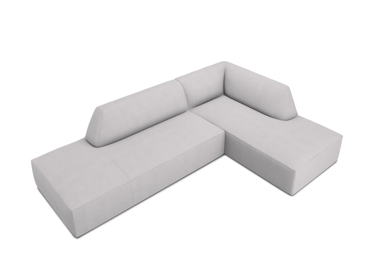 Ruby Modulares Ecksofa Open end rechts 4 Sitzer in Light Grey-Ottawa präsentiert im Onlineshop von KAQTU Design AG. L-Sofa rechts ist von Micadoni