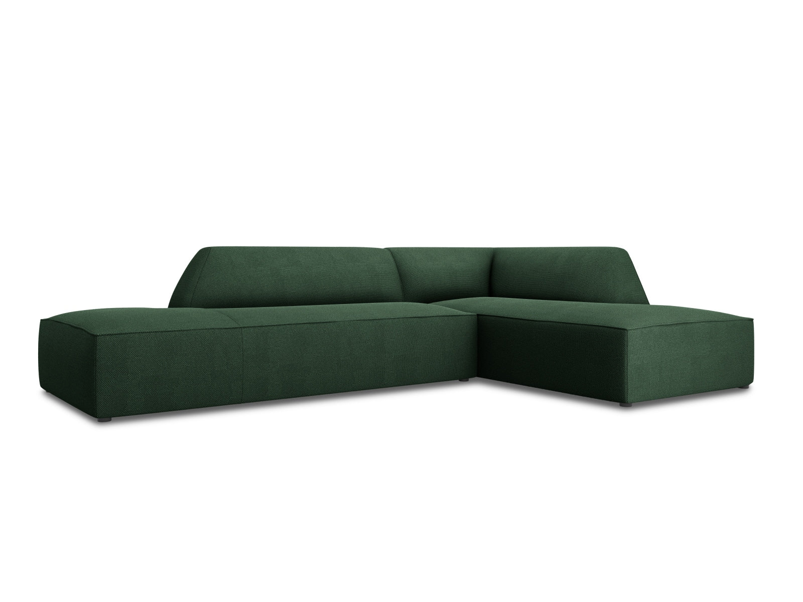 Modernes Ruby Ecksofa in Dunkelgrau, 4-Sitzer mit offener rechter Seite, perfekt für gemütliche Abende und stilvolle Einrichtung von Micadoni.