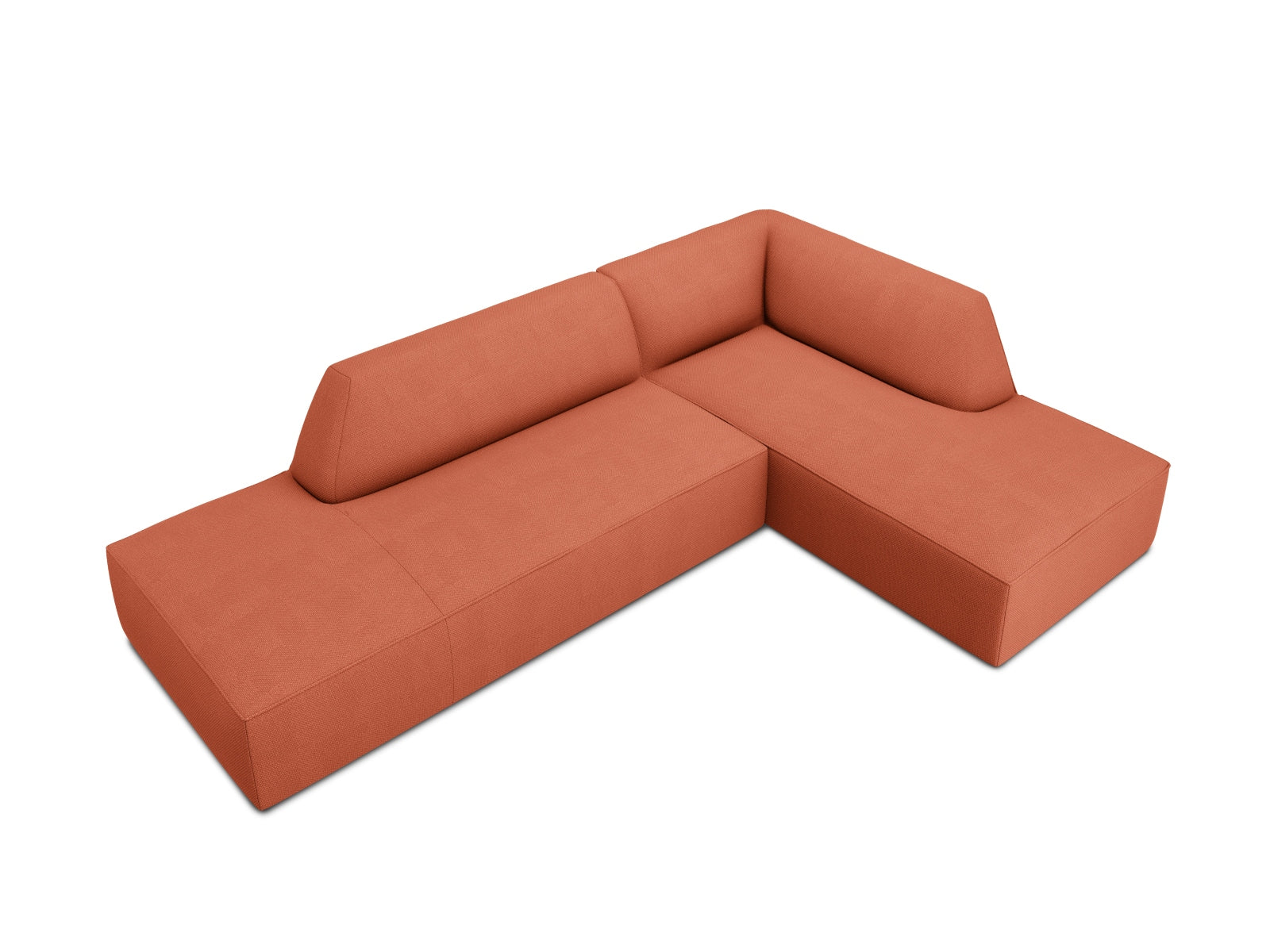 Modernes Ruby Ecksofa mit offener rechter Seite, 4-Sitzer, perfekt für gemütliche Abende und stilvolle Einrichtungsideen.
