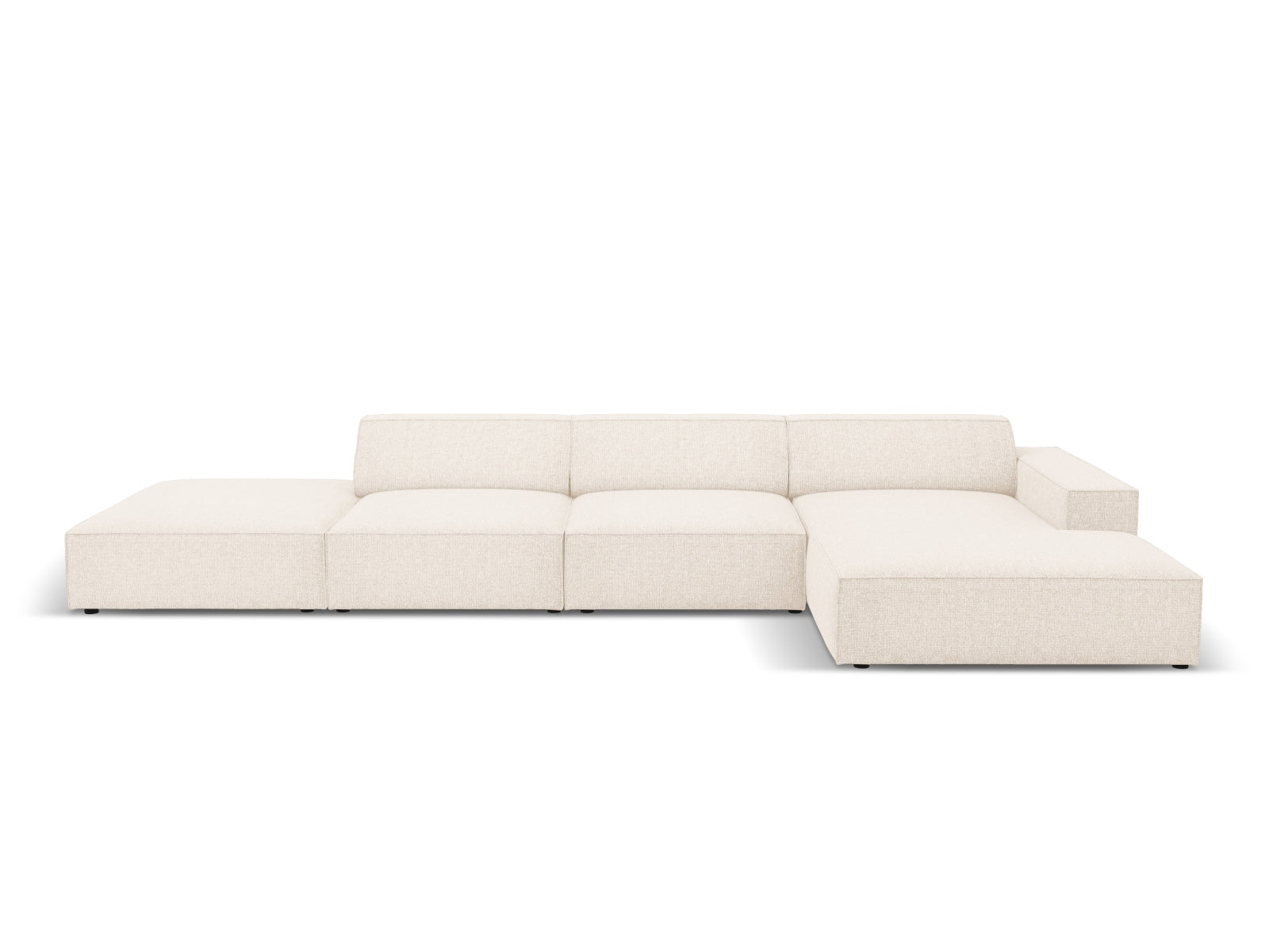 Jodie Modulares Ecksofa rechts 5 Sitzer in Light Beige präsentiert im Onlineshop von KAQTU Design AG. Ecksofa rechts ist von Micadoni