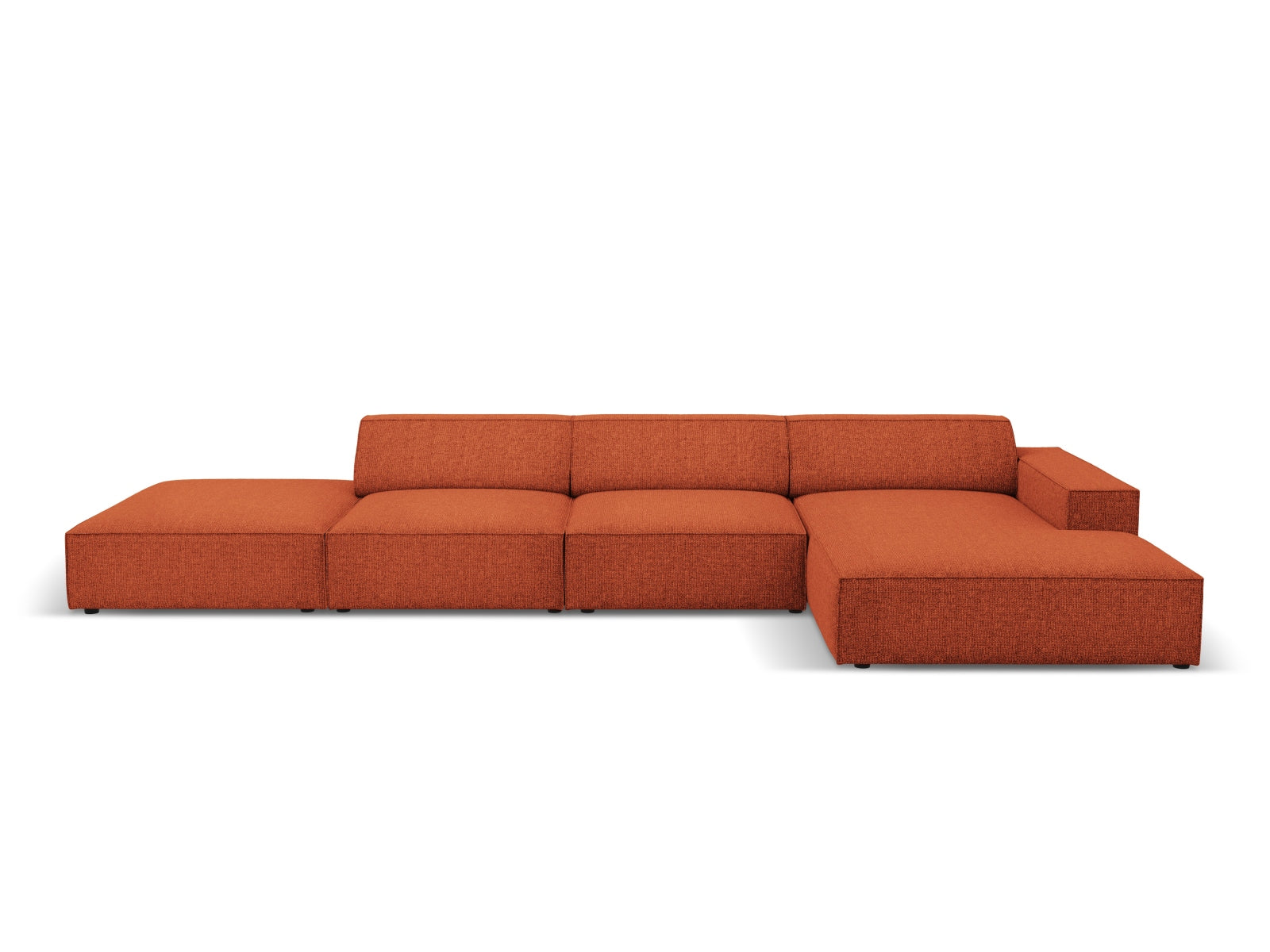 Jodie Modulares Ecksofa rechts 5 Sitzer in Terracotta präsentiert im Onlineshop von KAQTU Design AG. Ecksofa rechts ist von Micadoni