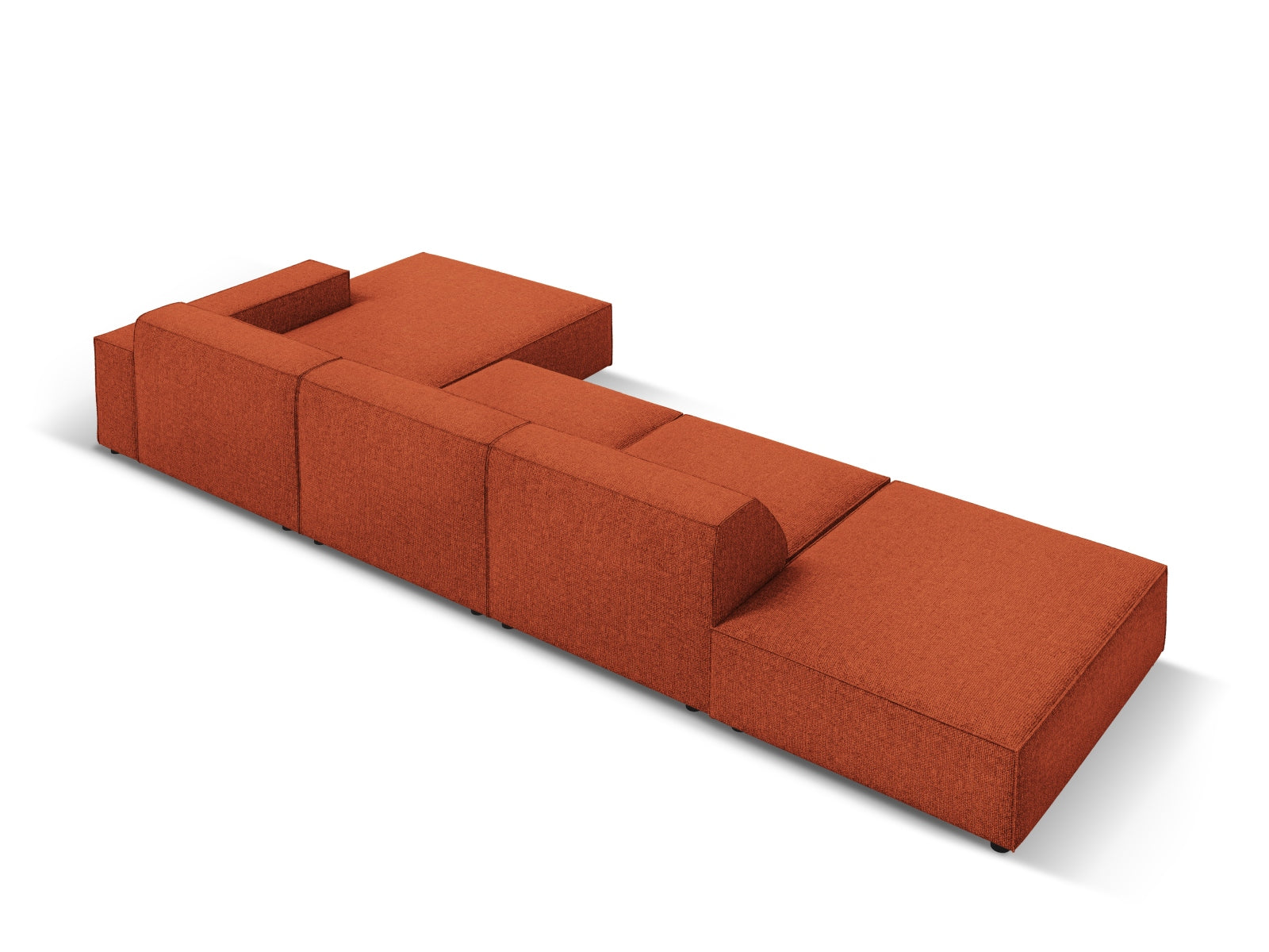 Entdecken Sie das Jodie Ecksofa rechts 5 Sitzer von Micadoni – ein modernes, modulares Sofa, das Komfort und Vielseitigkeit für Ihr Zuhause bietet.