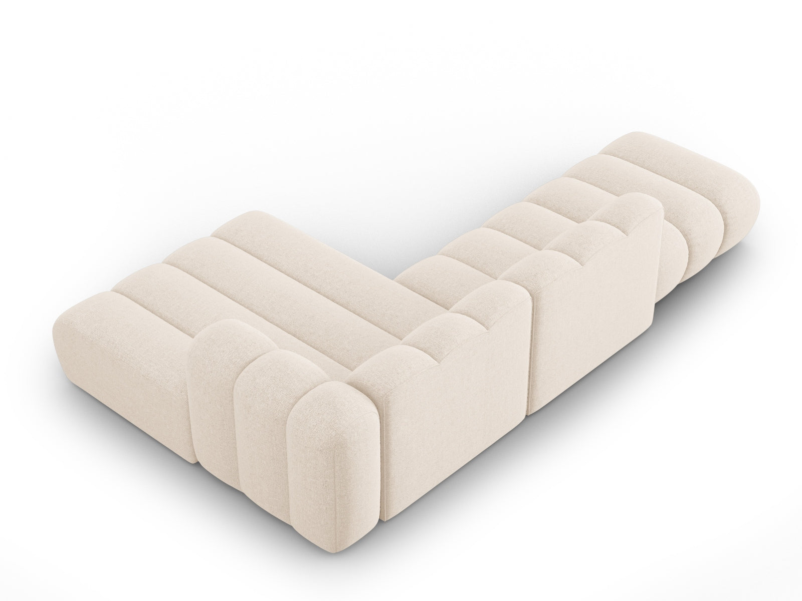 Lupine Modulares Ecksofa open rechts 5 Sitzer in Light Beige präsentiert im Onlineshop von KAQTU Design AG. L-Sofa rechts ist von Micadoni