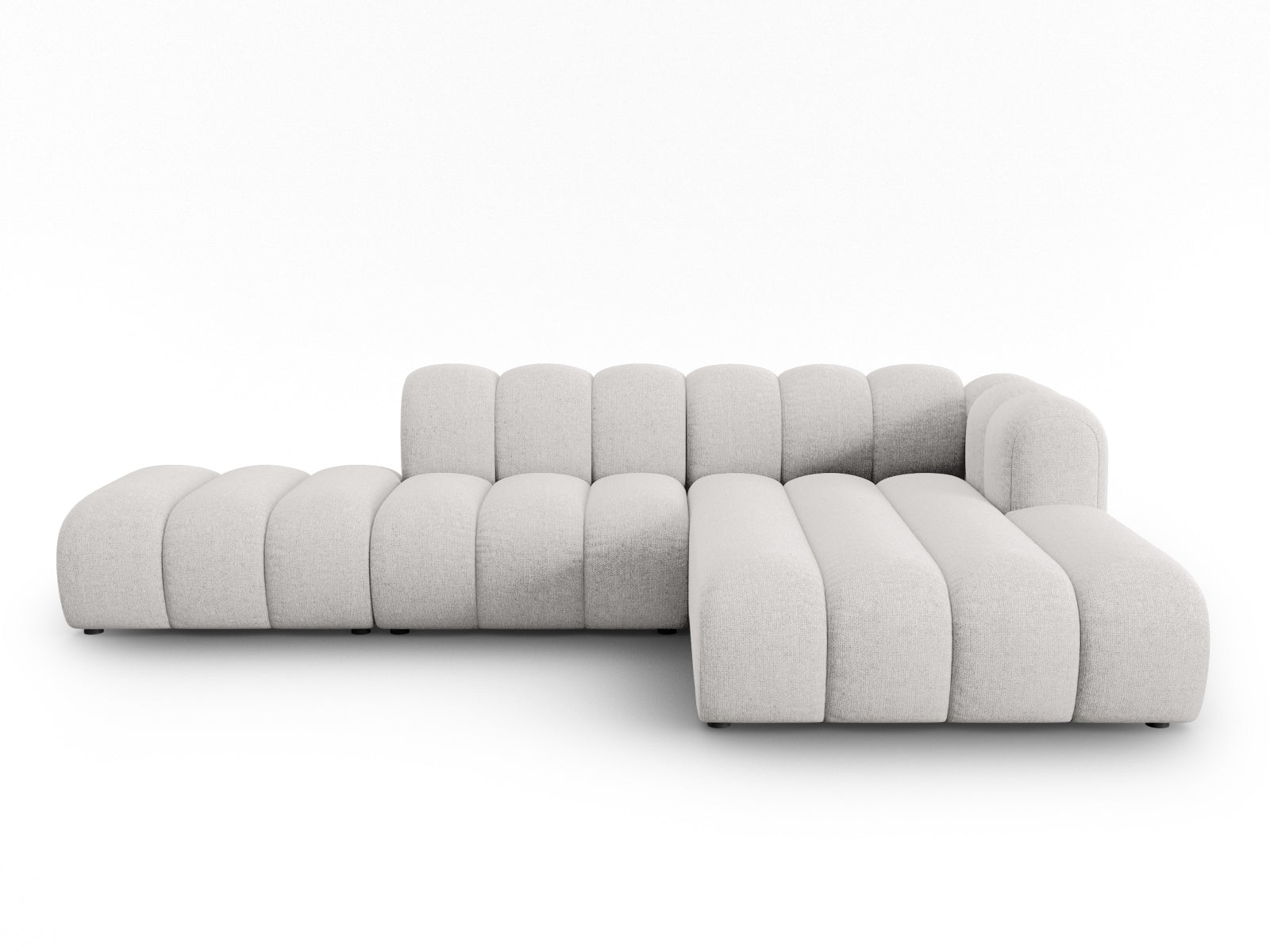 Lupine Modulares Ecksofa open rechts 5 Sitzer in Light Grey präsentiert im Onlineshop von KAQTU Design AG. L-Sofa rechts ist von Micadoni