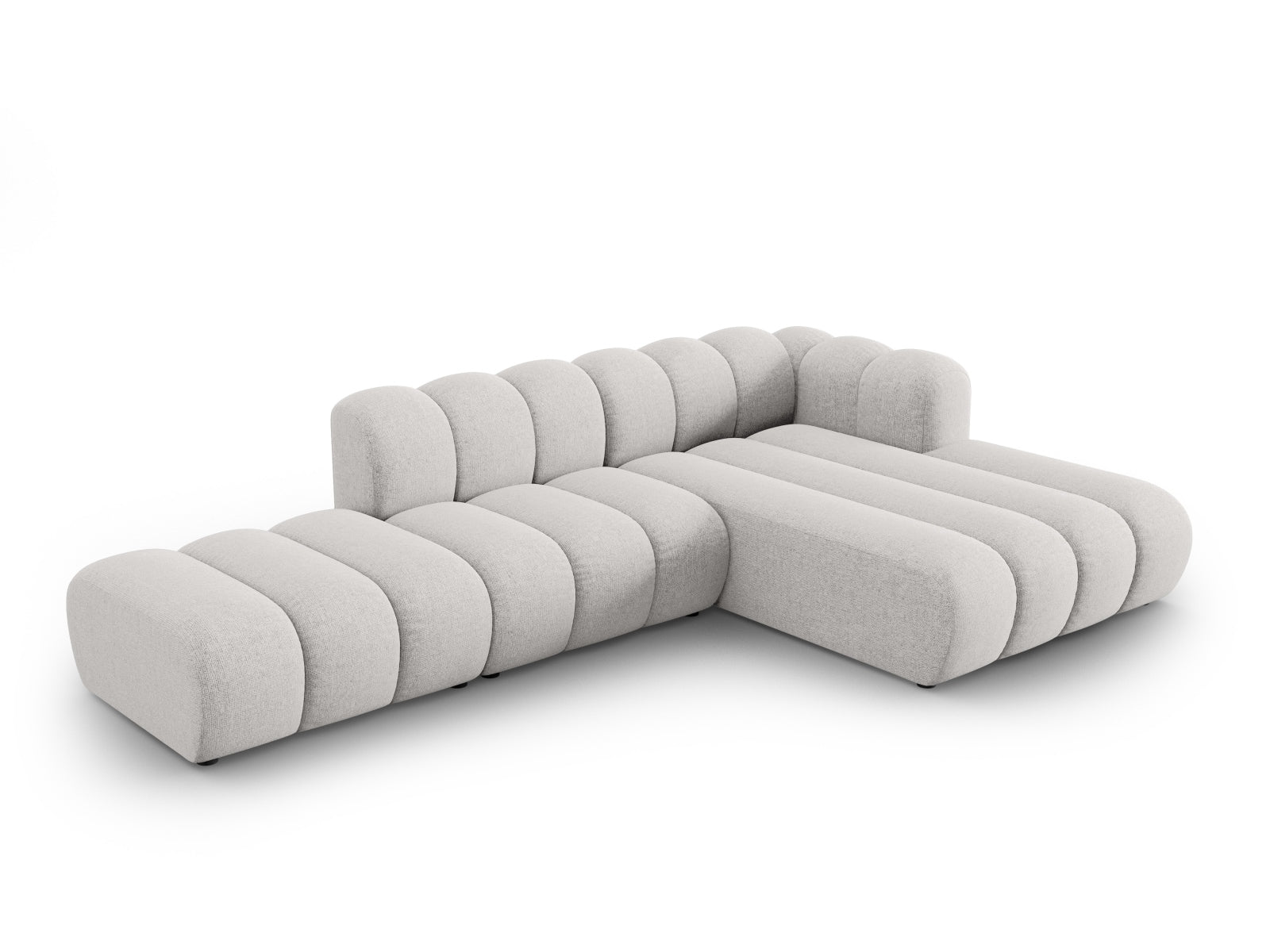 Erleben Sie das Lupine Ecksofa open rechts – ein elegantes 5-Sitzer Sofa von Micadoni, das Flexibilität und höchsten Komfort für Ihr Zuhause bietet.