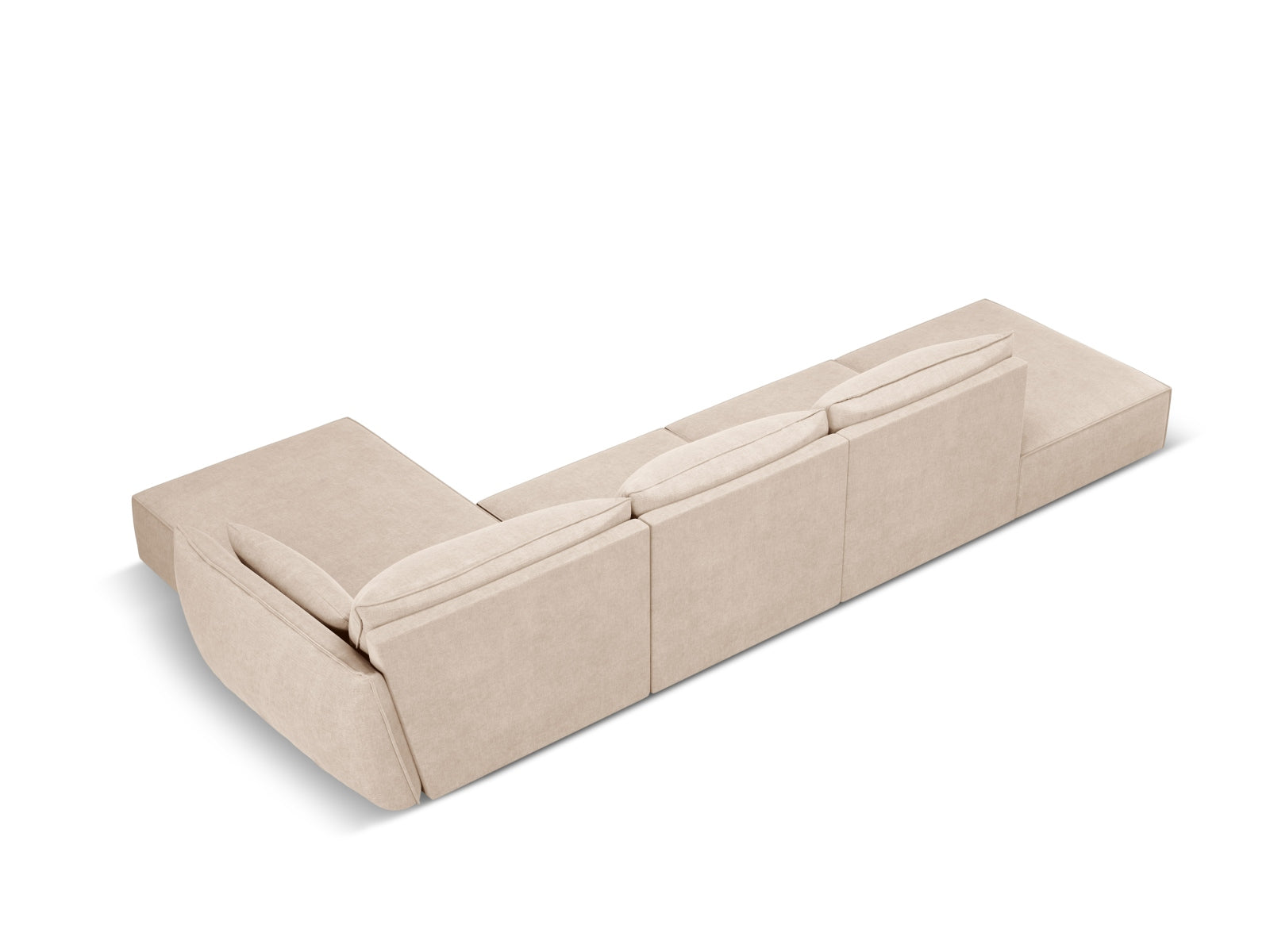 Kaelle Ecksofa rechts 5 Sitzer in Beige-Over The Horizon präsentiert im Onlineshop von KAQTU Design AG. Bettsofa rechts ist von Micadoni