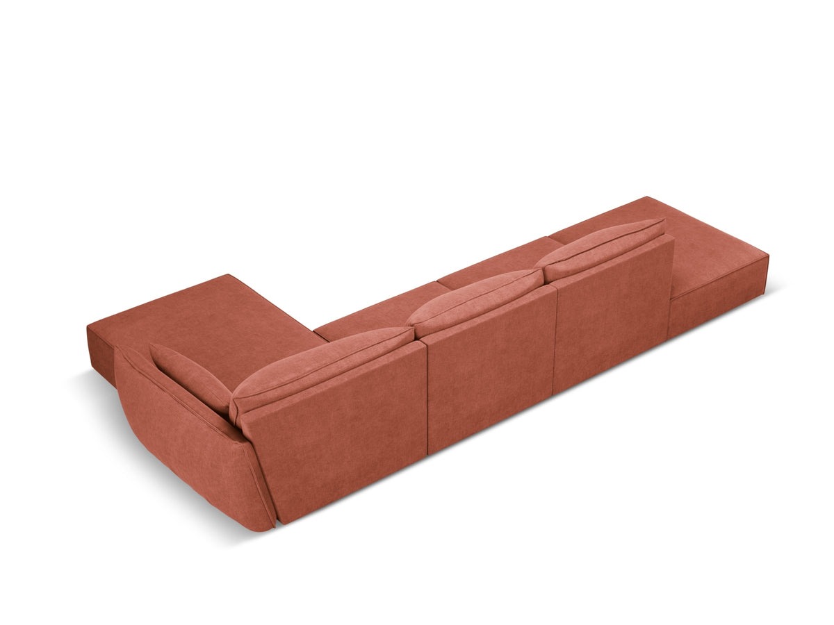 Kaelle Ecksofa rechts 5 Sitzer in Terracotta-Over The Horizon präsentiert im Onlineshop von KAQTU Design AG. Bettsofa rechts ist von Micadoni