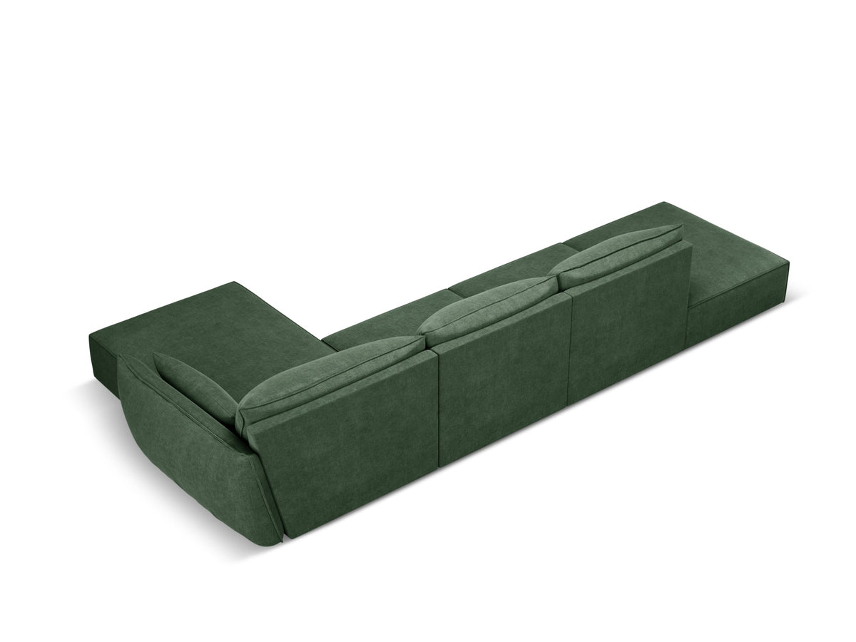 Kaelle Ecksofa rechts 5 Sitzer in Bottle Green-Over The Horizon präsentiert im Onlineshop von KAQTU Design AG. Bettsofa rechts ist von Micadoni