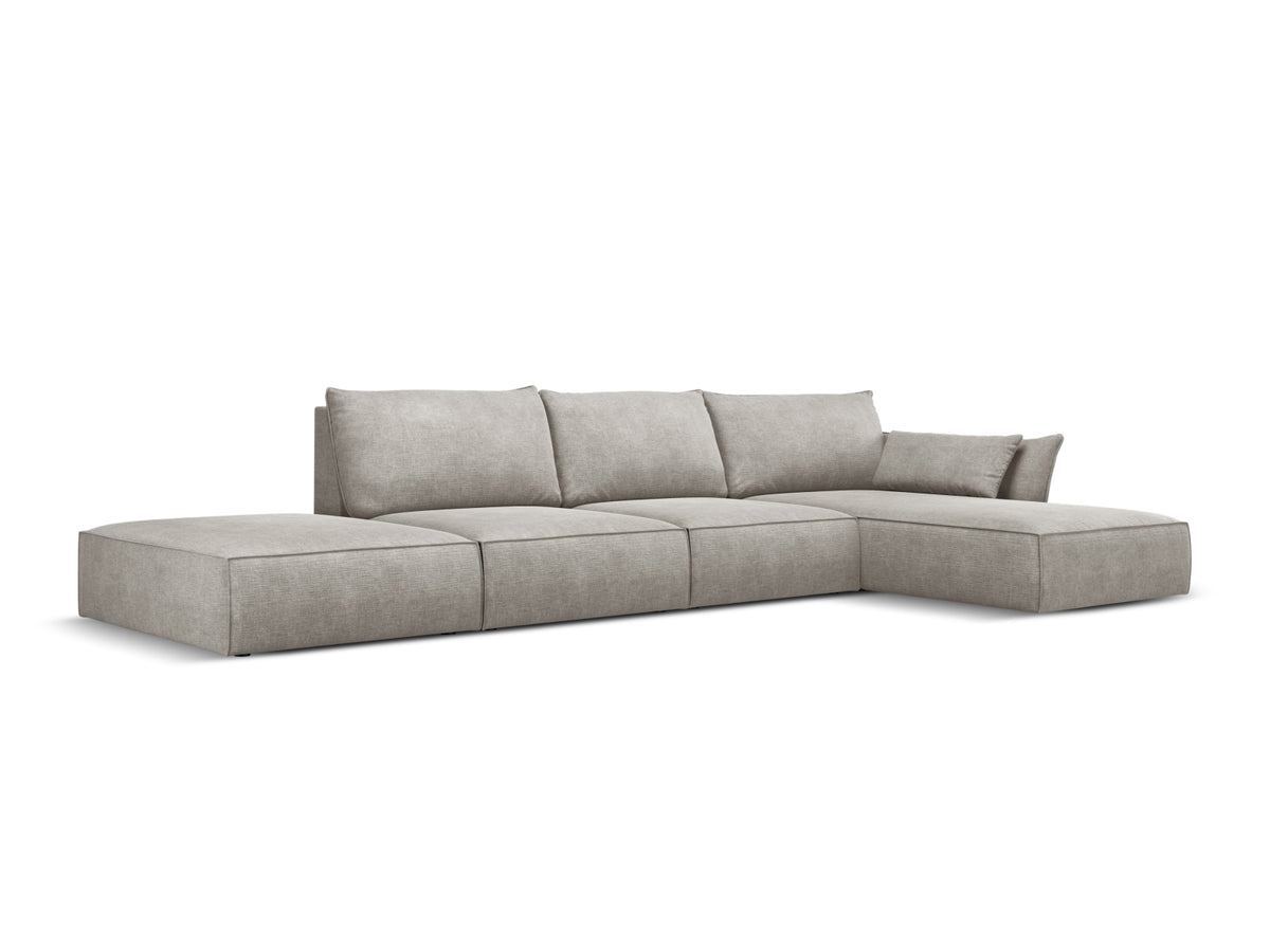 Kaelle Ecksofa rechts 5 Sitzer in Light Grey-Over The Horizon präsentiert im Onlineshop von KAQTU Design AG. Bettsofa rechts ist von Micadoni
