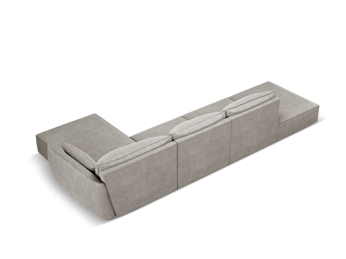 Kaelle Ecksofa rechts 5 Sitzer in Light Grey-Over The Horizon präsentiert im Onlineshop von KAQTU Design AG. Bettsofa rechts ist von Micadoni