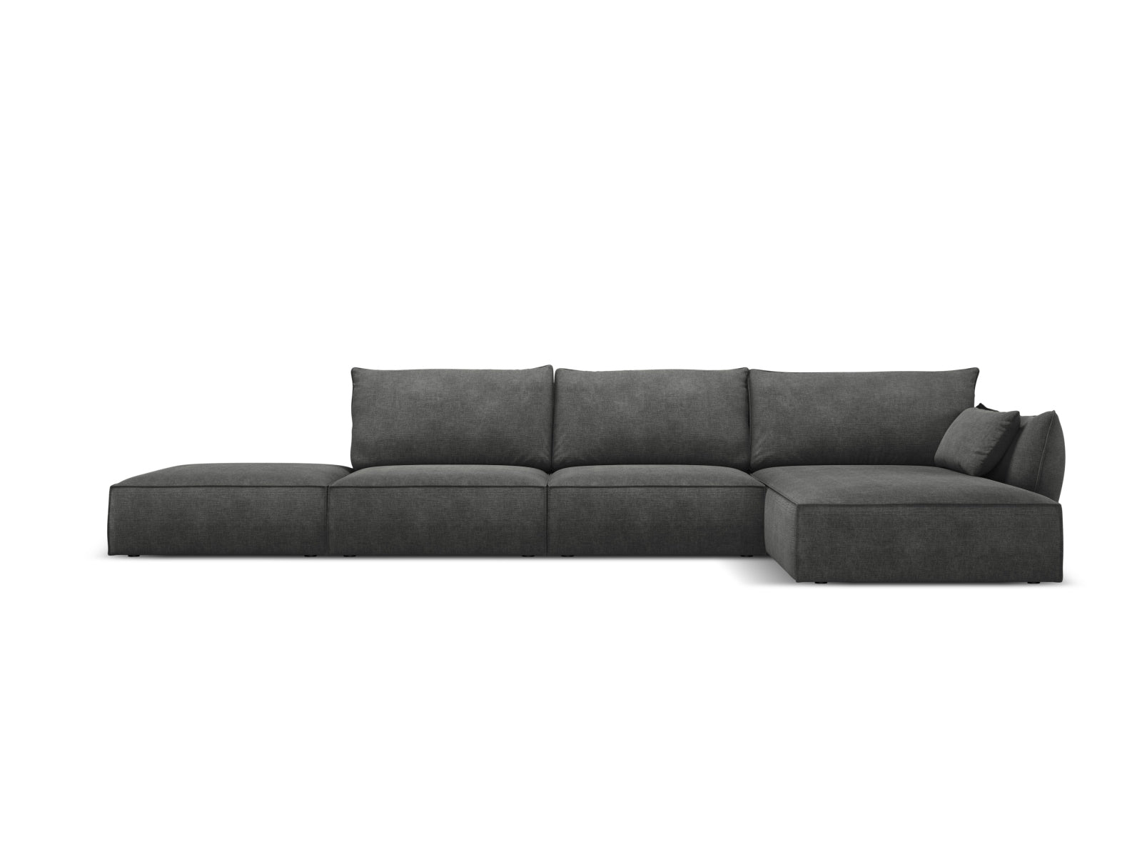 Kaelle Ecksofa rechts 5 Sitzer in Dark Grey präsentiert im Onlineshop von KAQTU Design AG. Ecksofa rechts ist von Micadoni