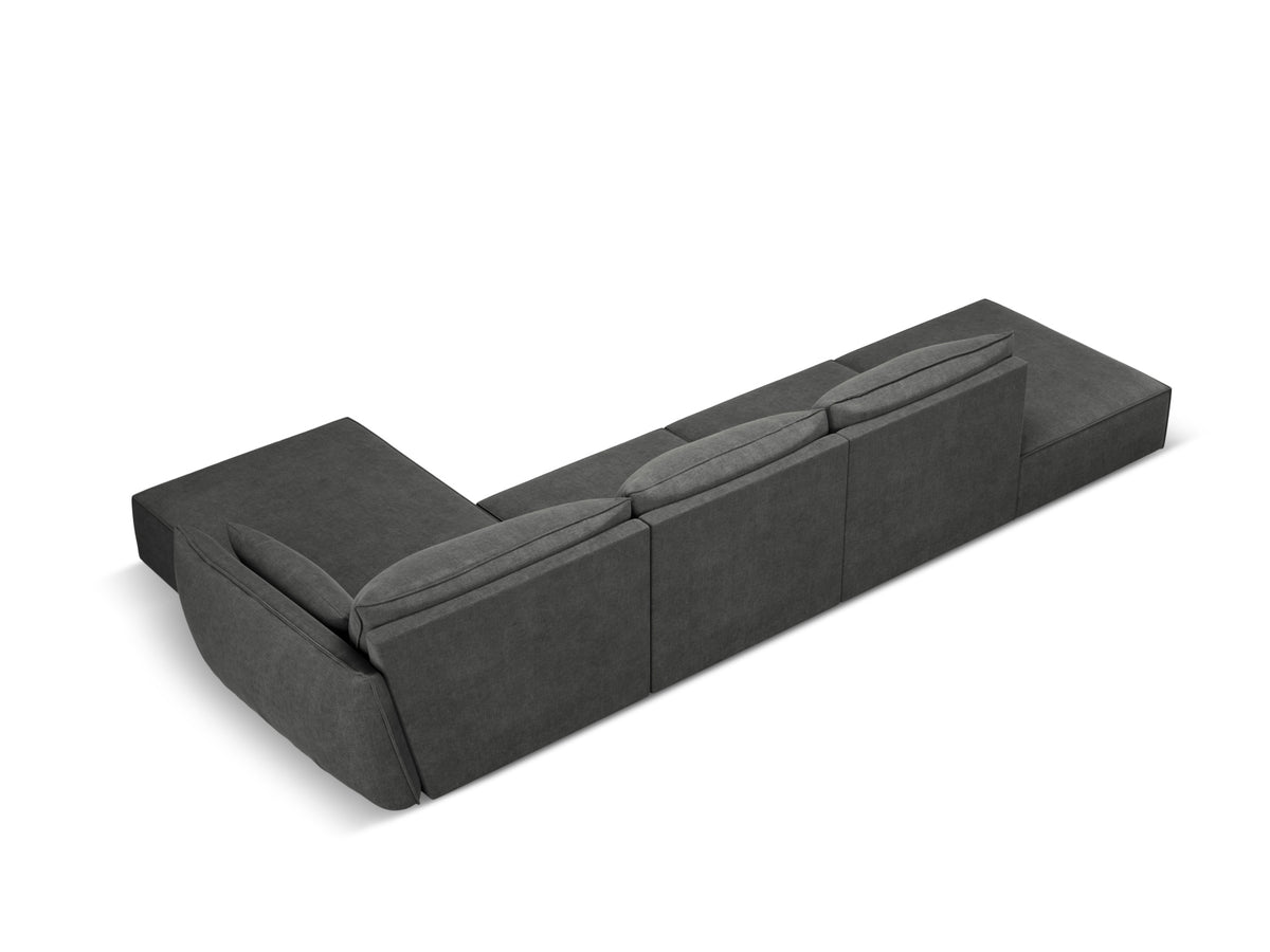 Kaelle Ecksofa rechts 5 Sitzer in Dark Grey-Over The Horizon präsentiert im Onlineshop von KAQTU Design AG. Bettsofa rechts ist von Micadoni