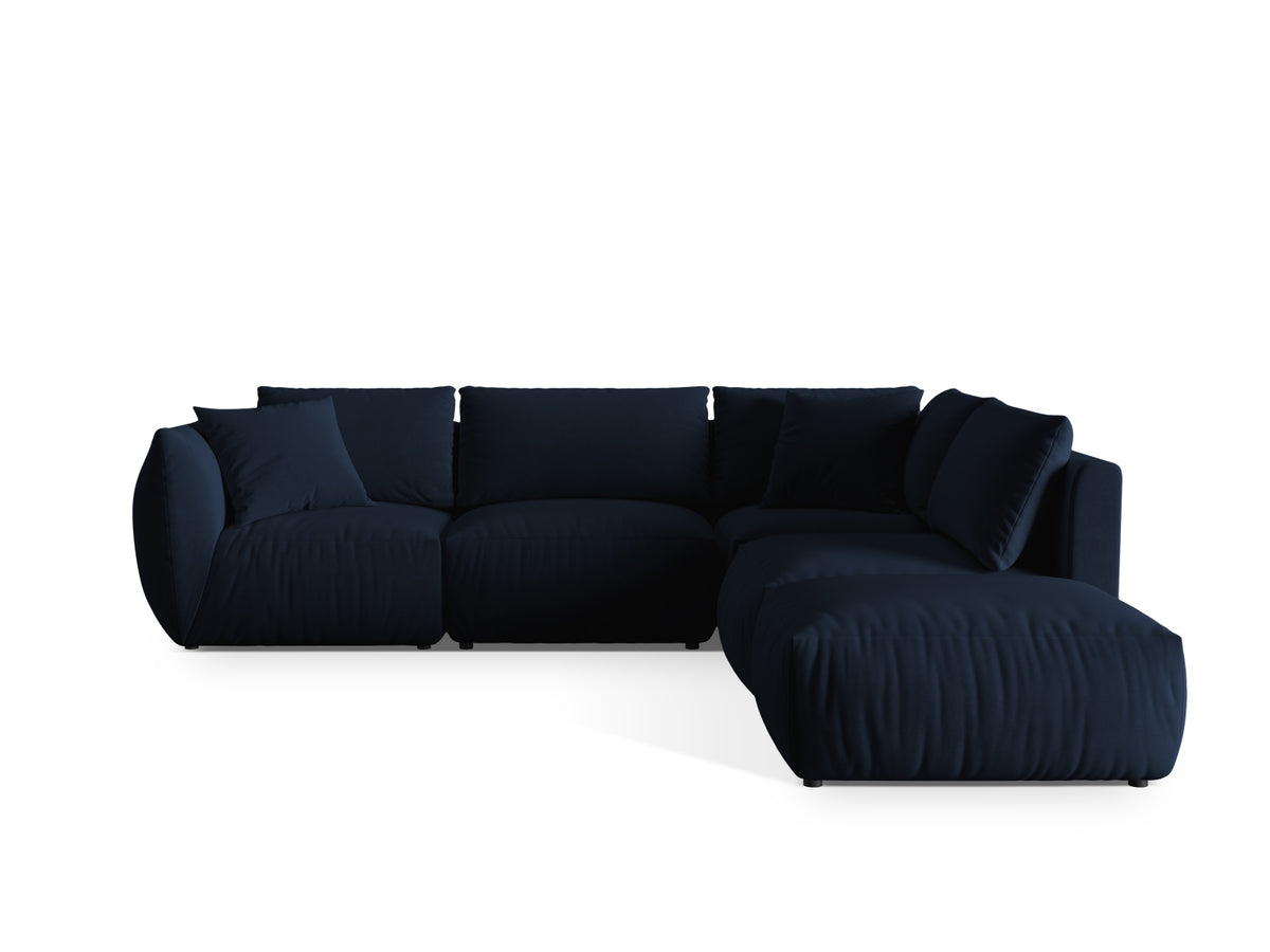 Chris Velour Modular Ecksofa rechts 4 Sitzer in Royal Blue-Casino präsentiert im Onlineshop von KAQTU Design AG. Ecksofa rechts ist von Micadoni