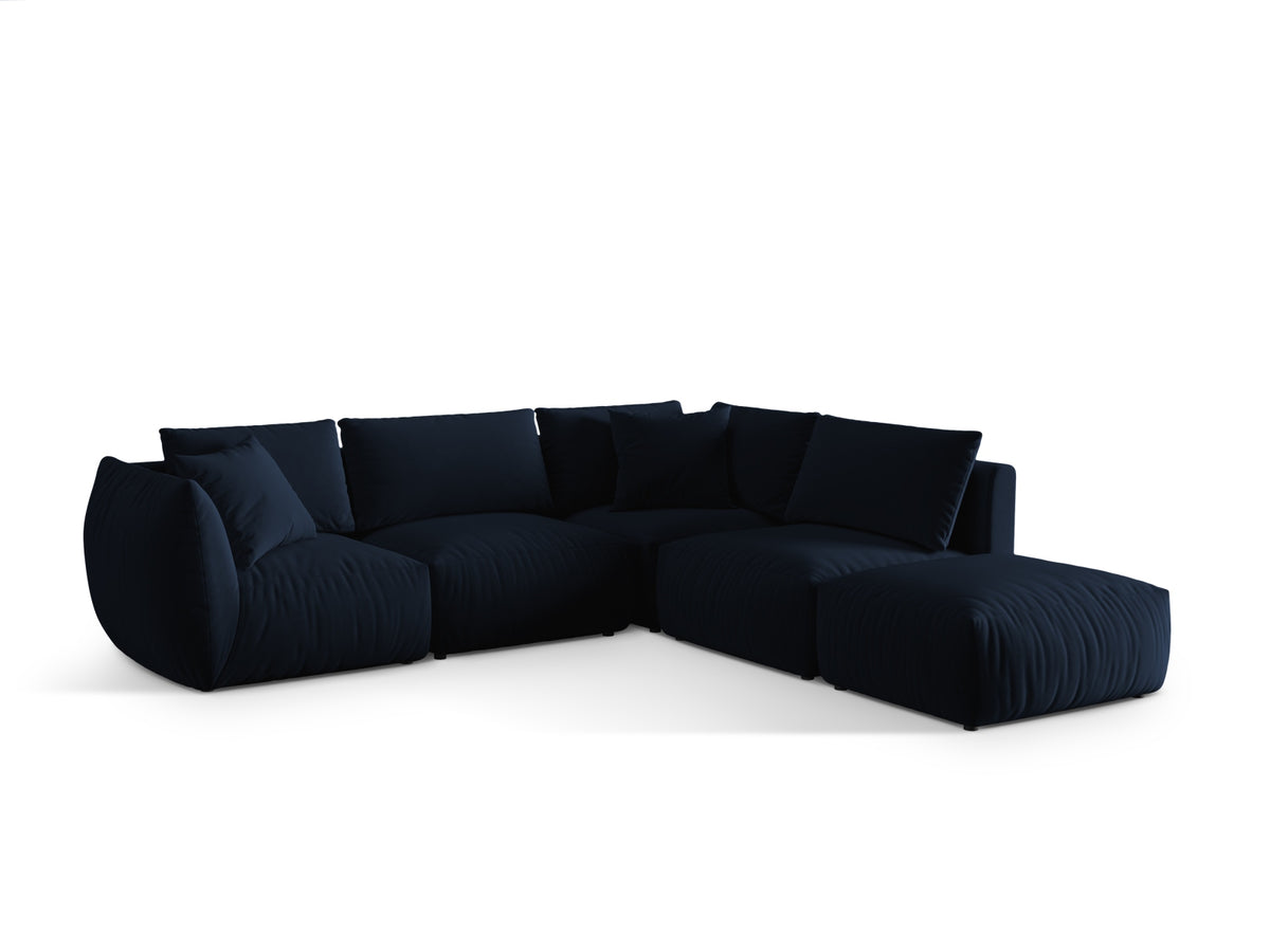 Chris Velour Modular Ecksofa rechts 4 Sitzer in Royal Blue-Casino präsentiert im Onlineshop von KAQTU Design AG. Ecksofa rechts ist von Micadoni