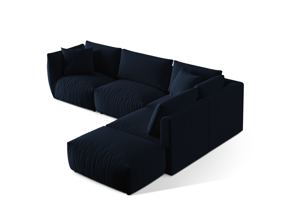 Chris Velour Modular Ecksofa rechts 4 Sitzer in Royal Blue-Casino präsentiert im Onlineshop von KAQTU Design AG. Ecksofa rechts ist von Micadoni