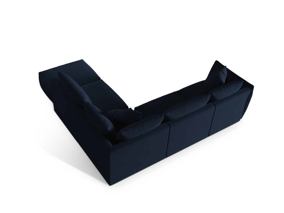 Chris Velour Modular Ecksofa rechts 4 Sitzer in Royal Blue-Casino präsentiert im Onlineshop von KAQTU Design AG. Ecksofa rechts ist von Micadoni