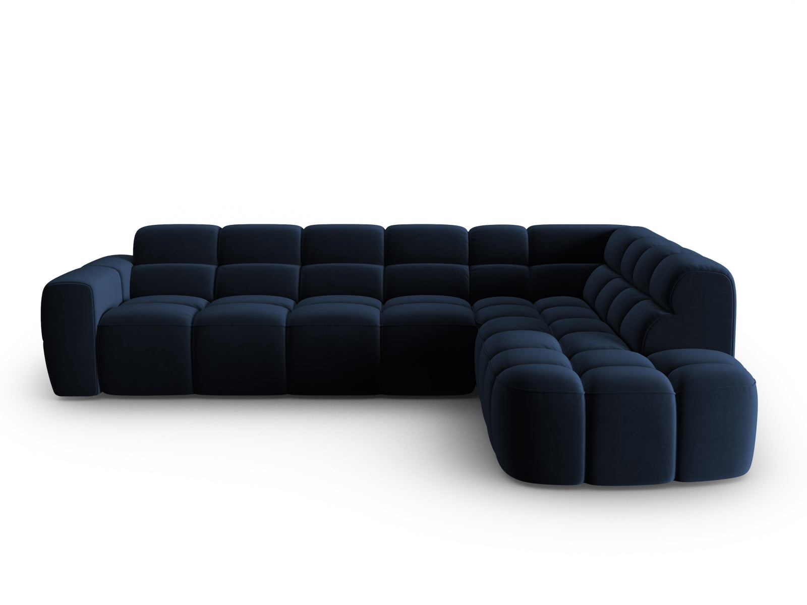 Lisa Velour Ecksofa rechts 5 Sitzer in Royal Blue präsentiert im Onlineshop von KAQTU Design AG. Ecksofa rechts ist von Micadoni
