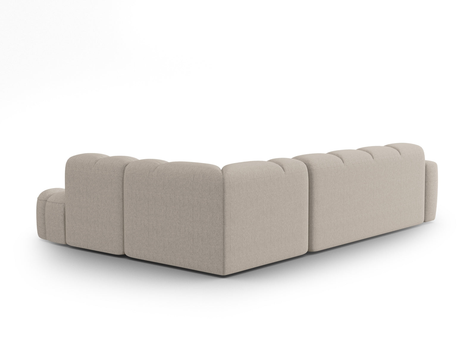 Erleben Sie das stilvolle Lisa Ecksofa rechts 5 Sitzer von Micadoni. Luxuriöser Velours, viel Platz und zeitgemässes Design für Ihr Zuhause.