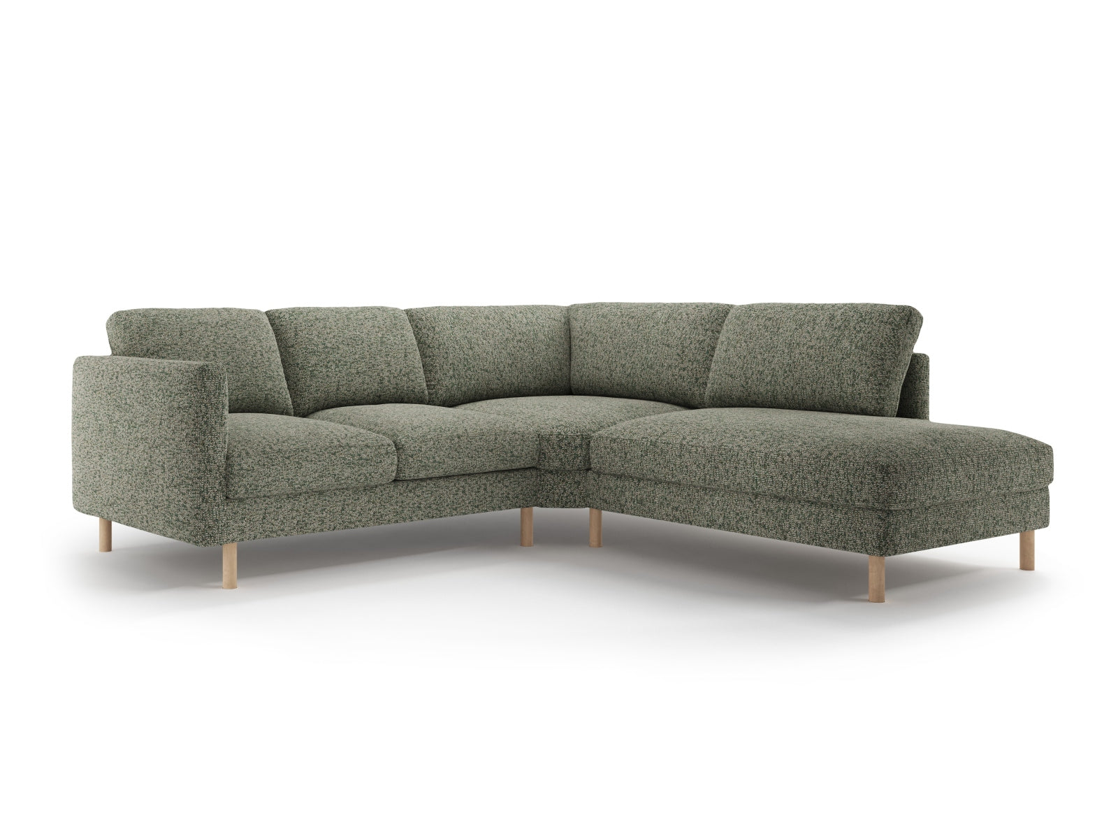 Eden Ecksofa rechts 4 Sitzer in Moss Green Melange präsentiert im Onlineshop von KAQTU Design AG. Ecksofa rechts ist von Micadoni