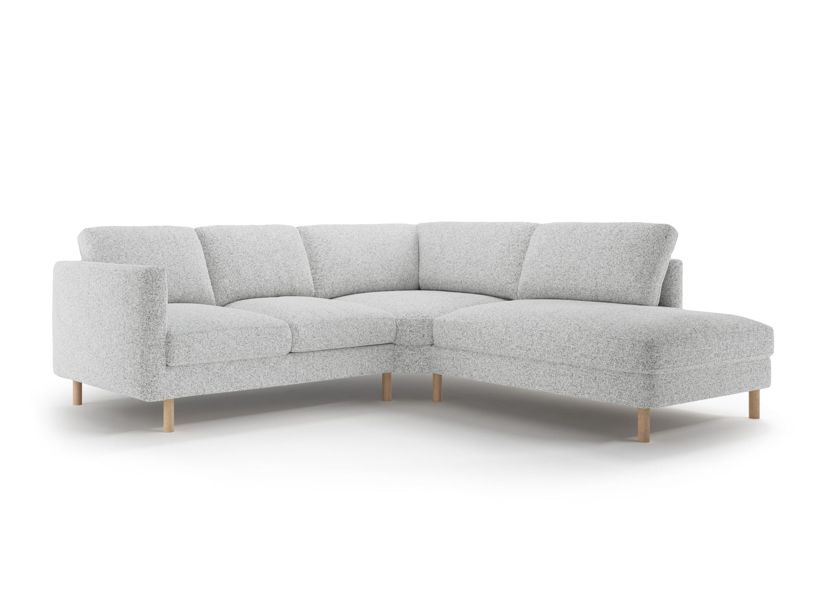 Eden Ecksofa rechts 4 Sitzer in Light Grey Melange präsentiert im Onlineshop von KAQTU Design AG. Ecksofa rechts ist von Micadoni