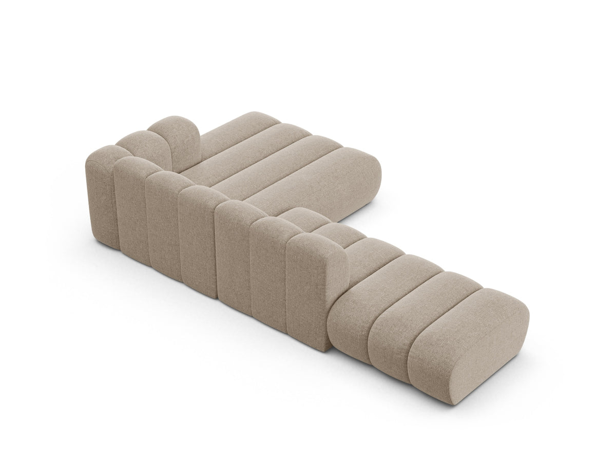 Lupine Modular Open Ecksofa rechts 5 Sitzer in Dark Beige-Eden präsentiert im Onlineshop von KAQTU Design AG. L-Sofa rechts ist von Micadoni