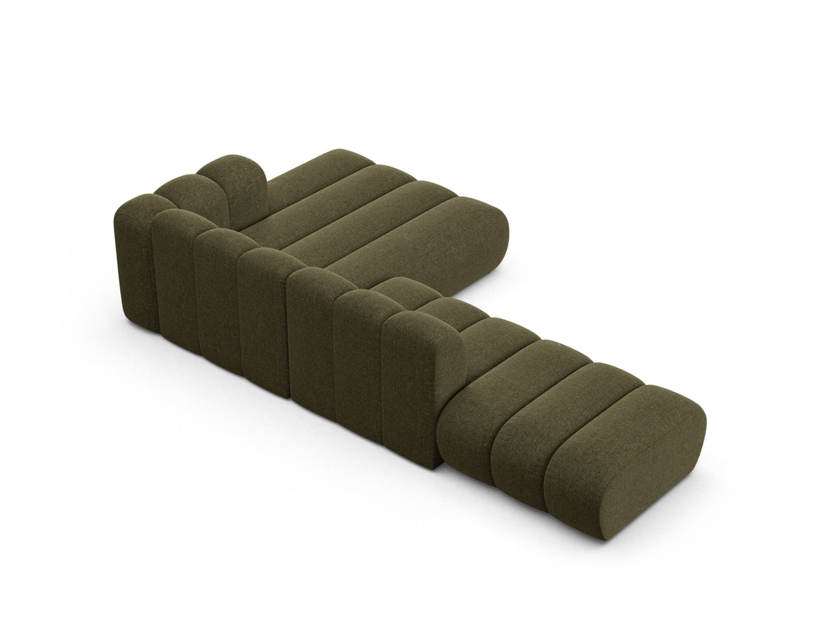 Lupine Modular Open Ecksofa rechts 5 Sitzer in Green-Eden präsentiert im Onlineshop von KAQTU Design AG. L-Sofa rechts ist von Micadoni