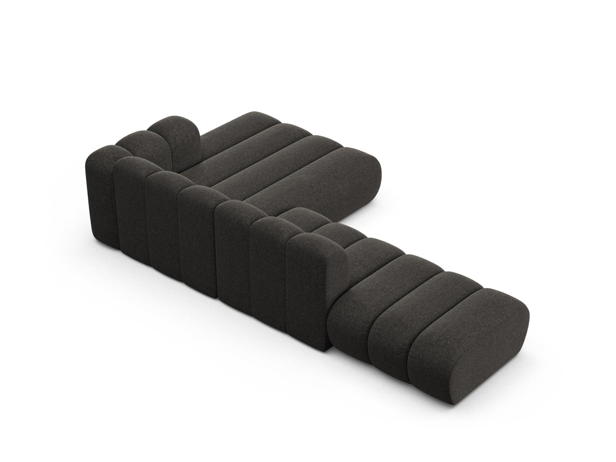 Lupine Modular Open Ecksofa rechts 5 Sitzer in Dark Grey-Eden präsentiert im Onlineshop von KAQTU Design AG. L-Sofa rechts ist von Micadoni
