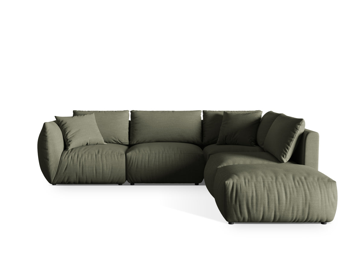 Chris Modular Ecksofa rechts 4 Sitzer in Muted Blue-LINS präsentiert im Onlineshop von KAQTU Design AG. Ecksofa rechts ist von Micadoni