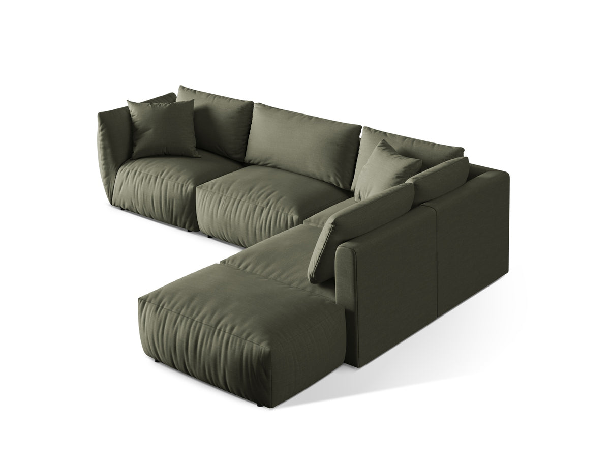 Chris Modular Ecksofa rechts 4 Sitzer in Muted Blue-LINS präsentiert im Onlineshop von KAQTU Design AG. Ecksofa rechts ist von Micadoni