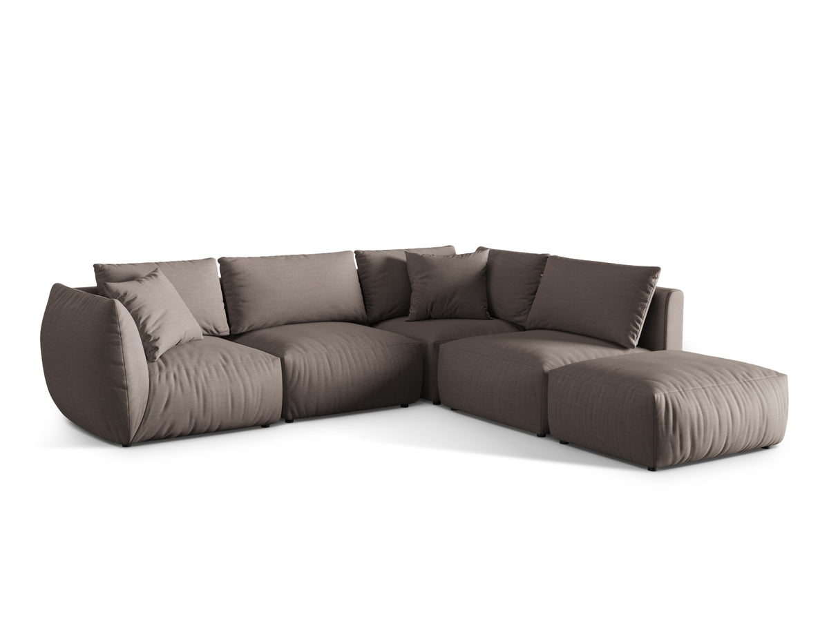Chris Modular Ecksofa rechts 4 Sitzer in Warm grey-LINS präsentiert im Onlineshop von KAQTU Design AG. Ecksofa rechts ist von Micadoni