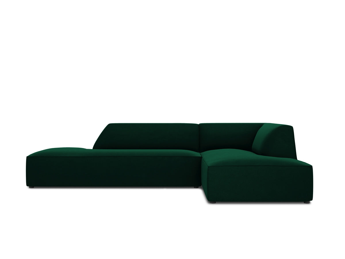 Ruby Velour modulares Ecksofa Open end rechts 4 Sitzer in Bottle Green-Salvador präsentiert im Onlineshop von KAQTU Design AG. L-Sofa rechts ist von Micadoni