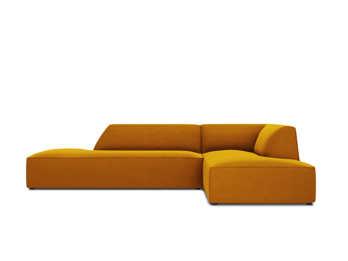Ruby Velour modulares Ecksofa Open end rechts 4 Sitzer in Yellow-Salvador präsentiert im Onlineshop von KAQTU Design AG. L-Sofa rechts ist von Micadoni