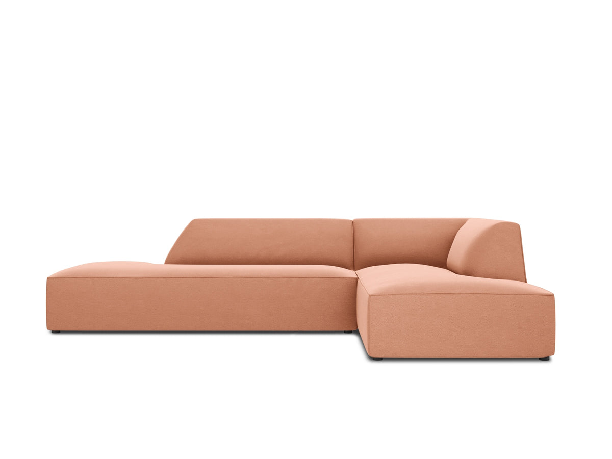 Ruby Velour modulares Ecksofa Open end rechts 4 Sitzer in Pink-Salvador präsentiert im Onlineshop von KAQTU Design AG. L-Sofa rechts ist von Micadoni