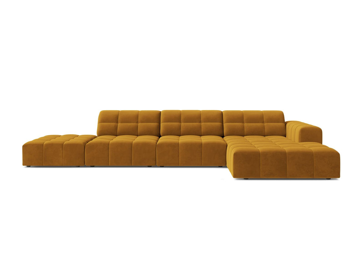 5-Sitzer Ecksofa rechts Jennifer in Yellow-Bluvel präsentiert im Onlineshop von KAQTU Design AG. Ecksofa rechts ist von Micadoni