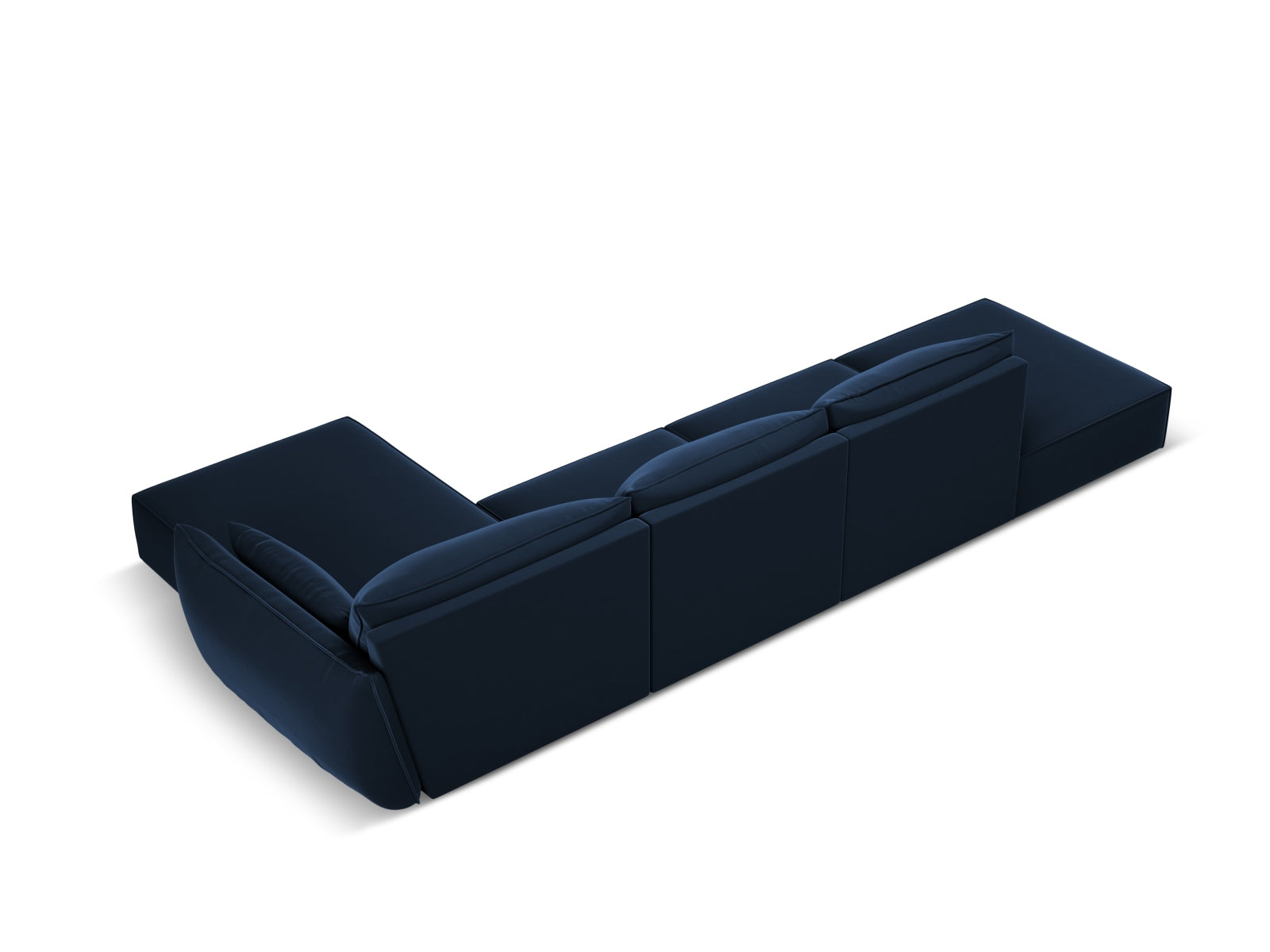 Erleben Sie das elegante Kaelle Velour Ecksofa rechts 5 Sitzer von Micadoni – der perfekte Ort für Entspannung und gesellige Abende.