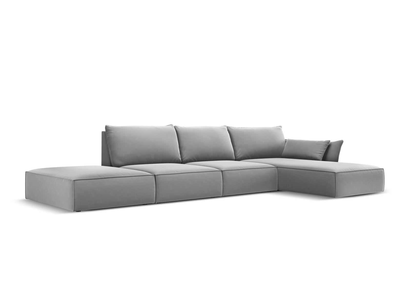 Entdecken Sie das luxuriöse Kaelle Velour Ecksofa rechts 5 Sitzer von Micadoni – stilvoll, komfortabel und ideal für Ihr Wohnzimmer.