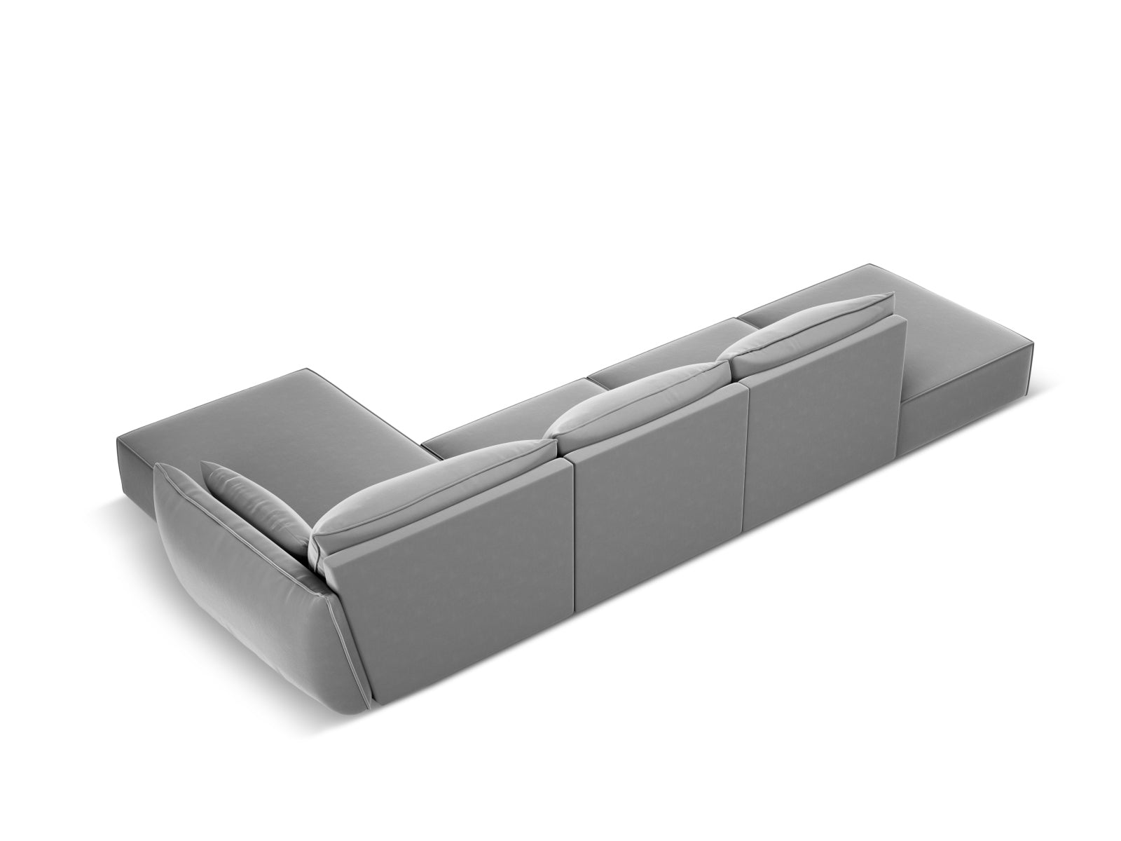 Erleben Sie das elegante Kaelle Velour Ecksofa rechts 5 Sitzer von Micadoni – der perfekte Ort für Entspannung und gesellige Abende.