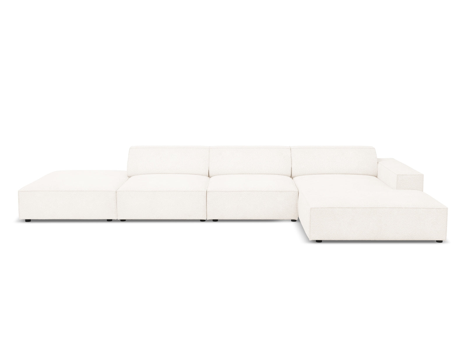 Jodie Boucle modulares Ecksofa rechts 5 Sitzer in Beige präsentiert im Onlineshop von KAQTU Design AG. Ecksofa rechts ist von Micadoni