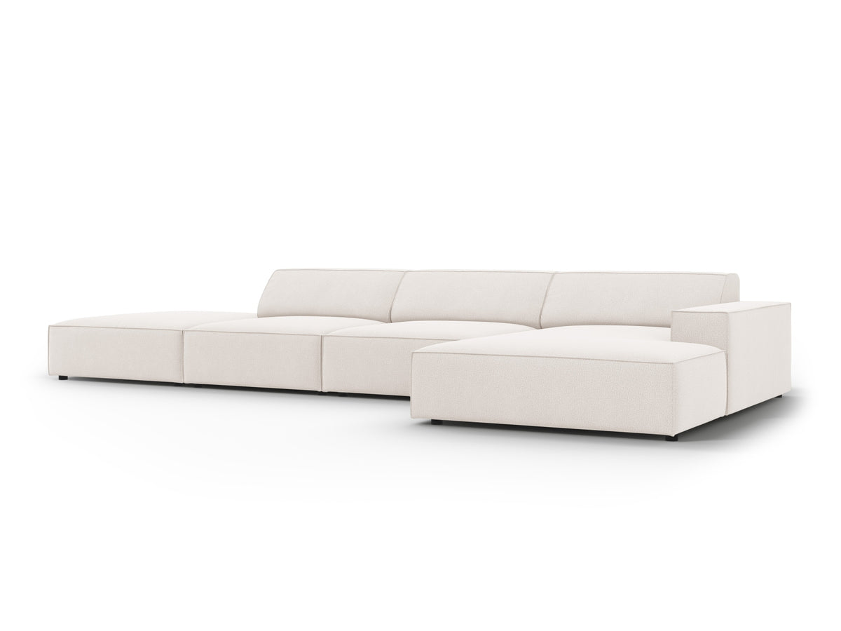 Jodie Modulares Ecksofa rechts 5 Sitzer in Light Beige-Megan präsentiert im Onlineshop von KAQTU Design AG. L-Sofa rechts ist von Micadoni