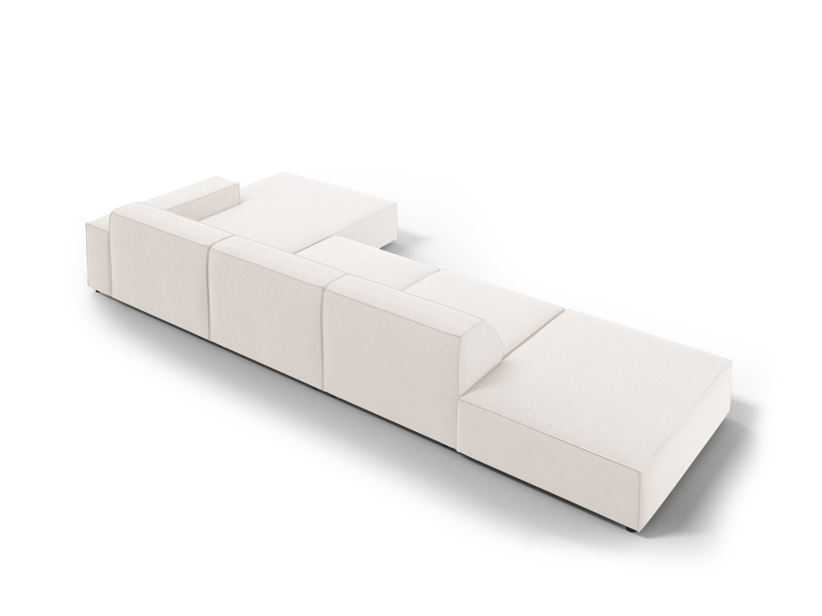 Erleben Sie das Jodie Modulare Ecksofa rechts 5 Sitzer von Micadoni – stilvoll, anpassbar und perfekt für entspannte Stunden mit Familie und Freunden.