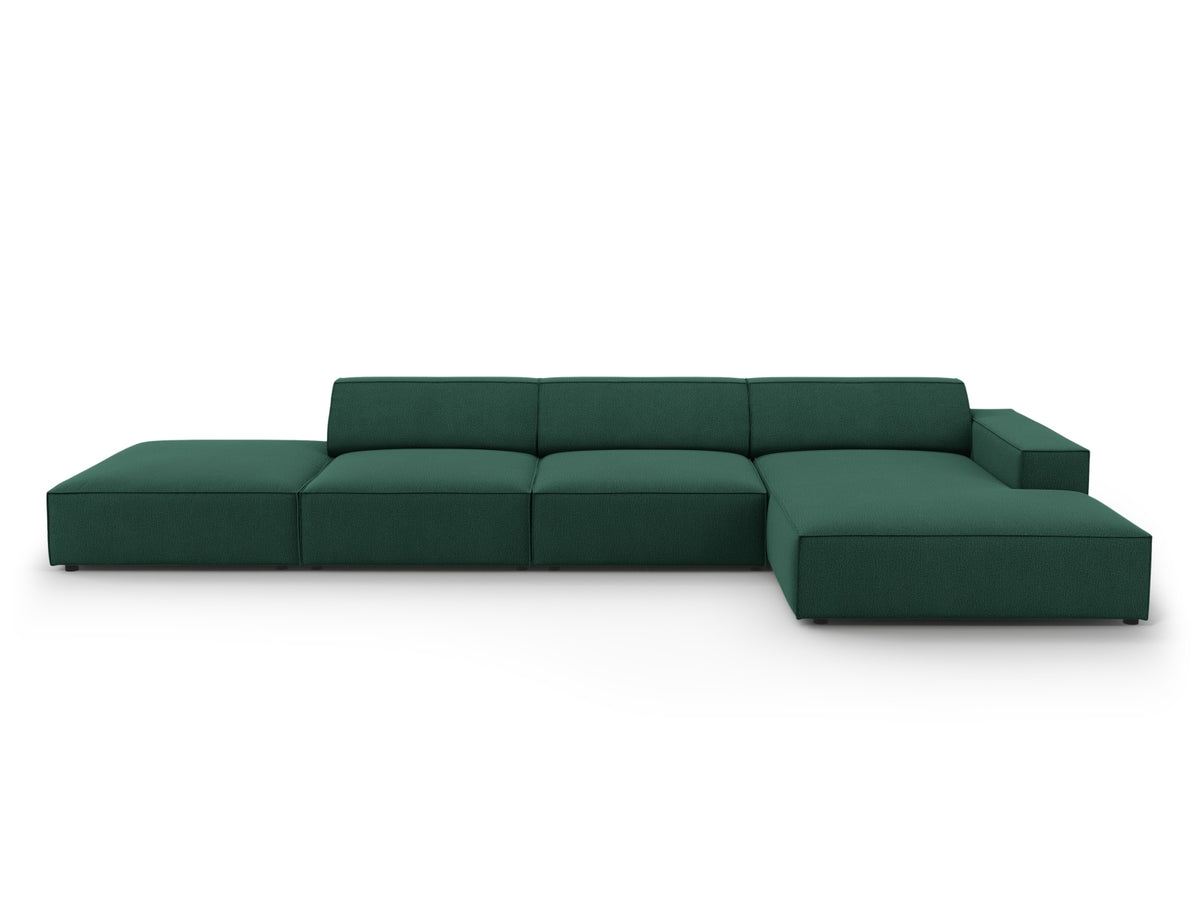 Jodie Modulares Ecksofa rechts 5 Sitzer in Green-Megan präsentiert im Onlineshop von KAQTU Design AG. L-Sofa rechts ist von Micadoni