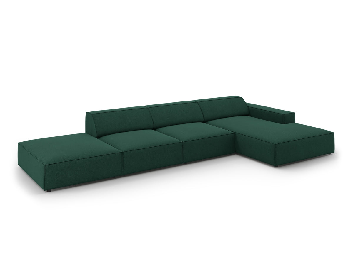 Jodie Modulares Ecksofa rechts 5 Sitzer in Green-Megan präsentiert im Onlineshop von KAQTU Design AG. L-Sofa rechts ist von Micadoni