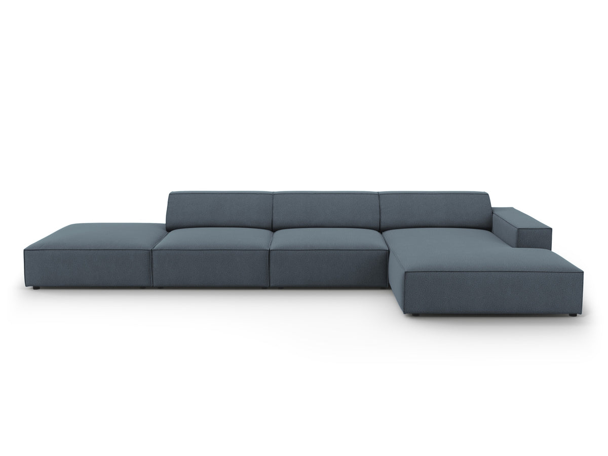 Jodie Modulares Ecksofa rechts 5 Sitzer in Blue-Megan präsentiert im Onlineshop von KAQTU Design AG. L-Sofa rechts ist von Micadoni